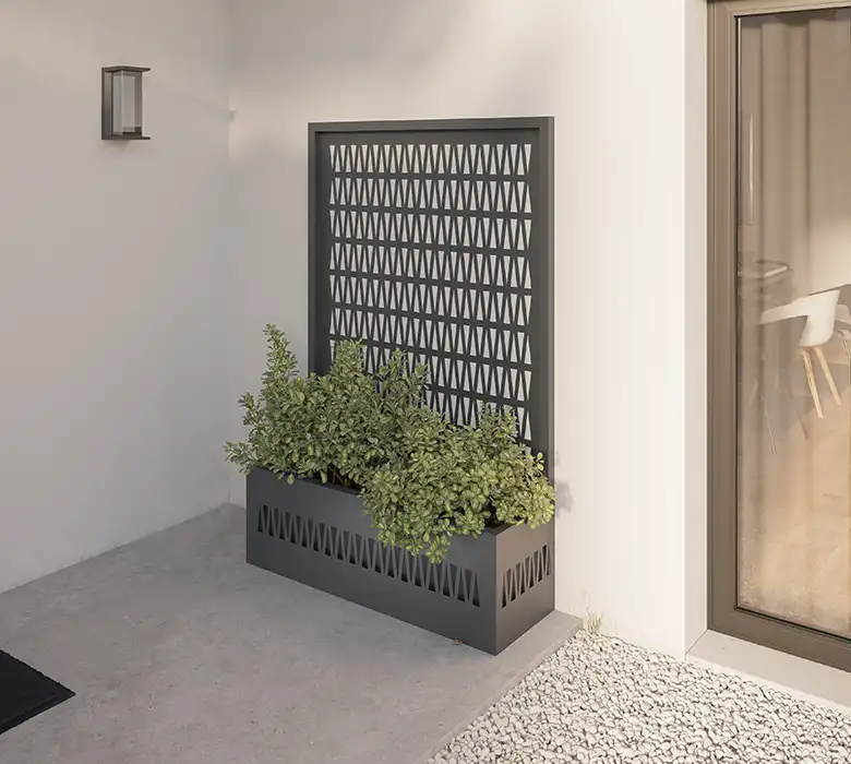 jardinière en aluminium design et moderne