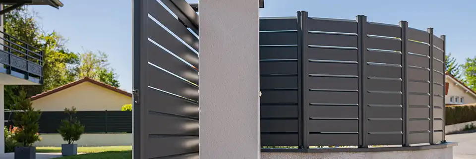 Clôture persiennée en aluminium Litenn Kostum