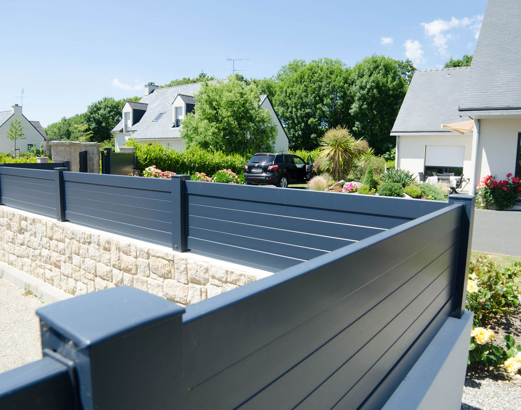 Clôture aluminium pleine Stella - Kostum