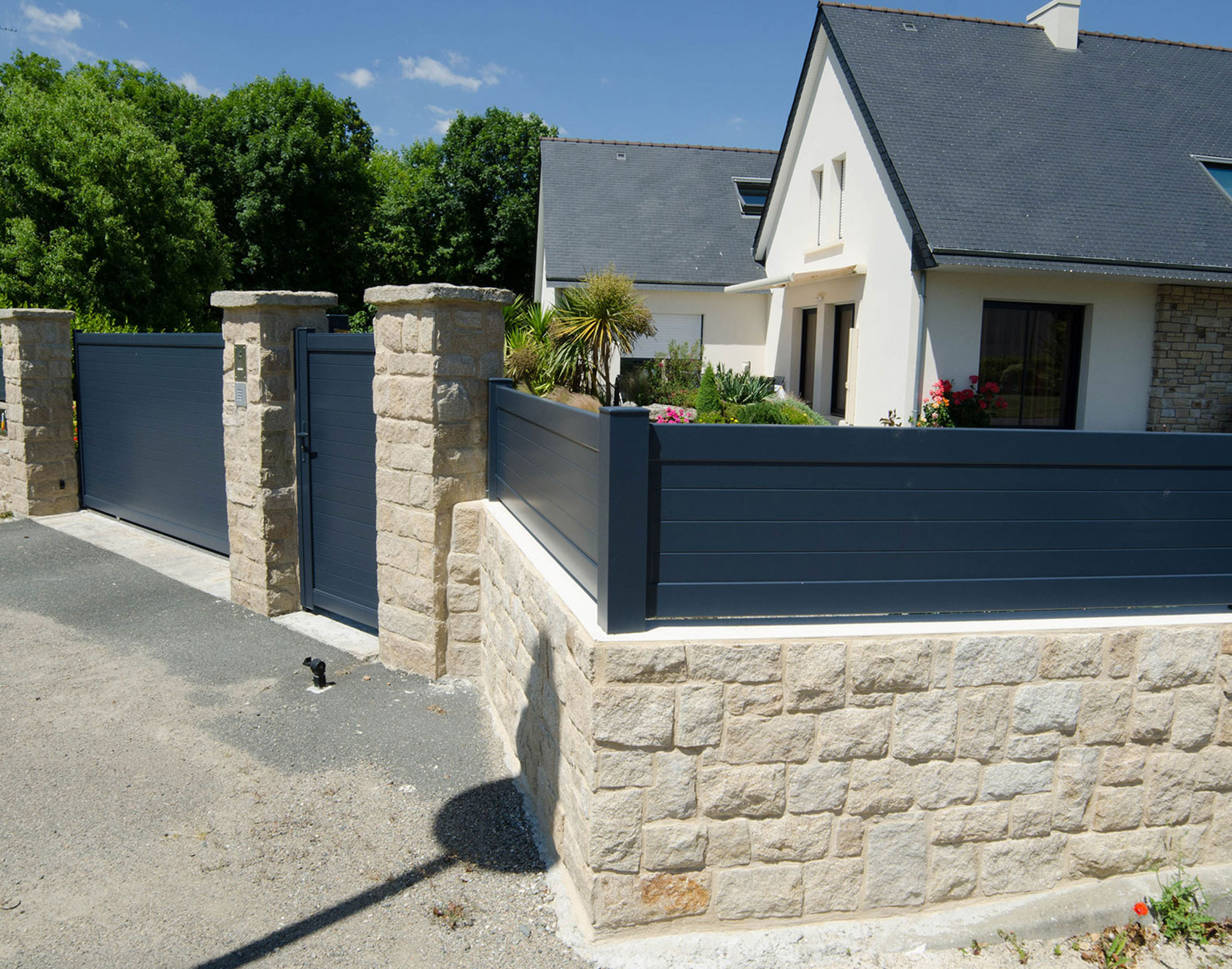 Clôture aluminium pleine Stella - Kostum