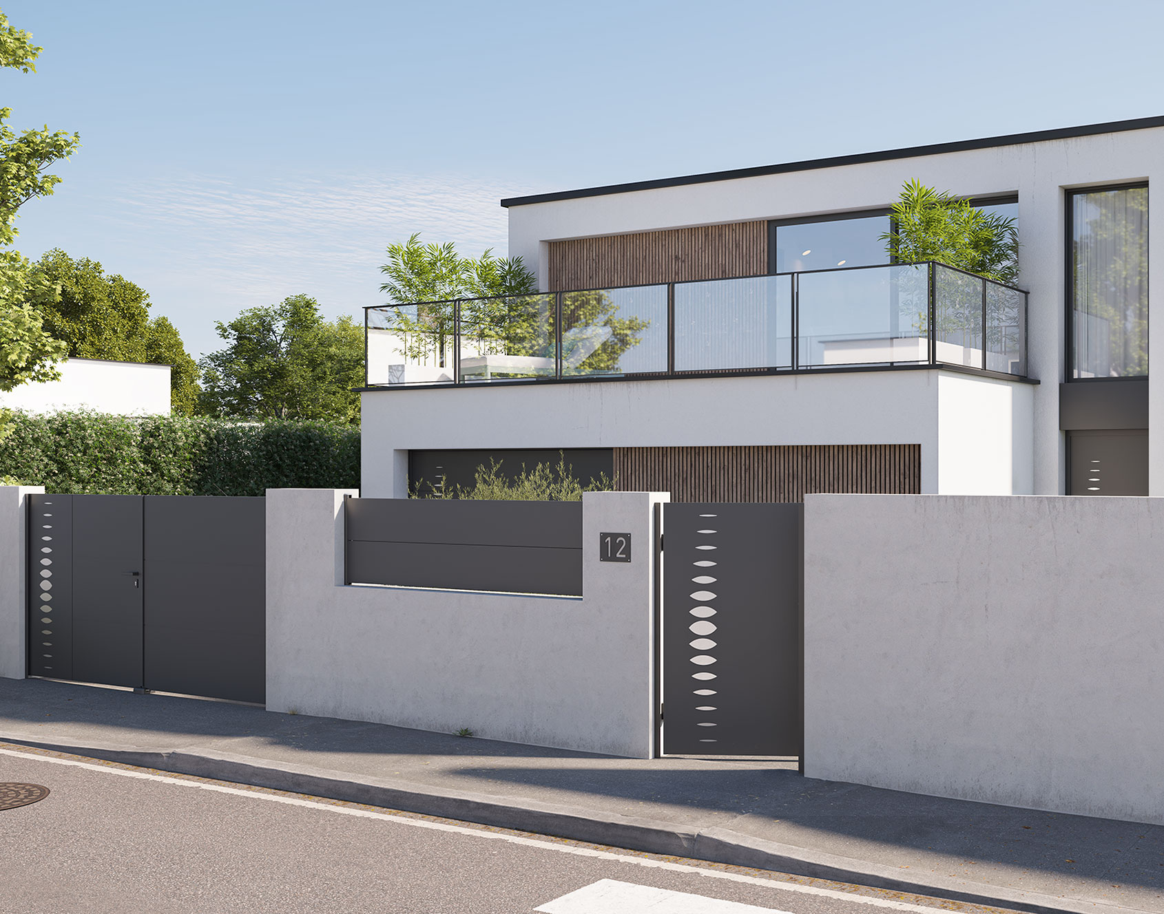 Portillon en aluminium Abysse par Kostum