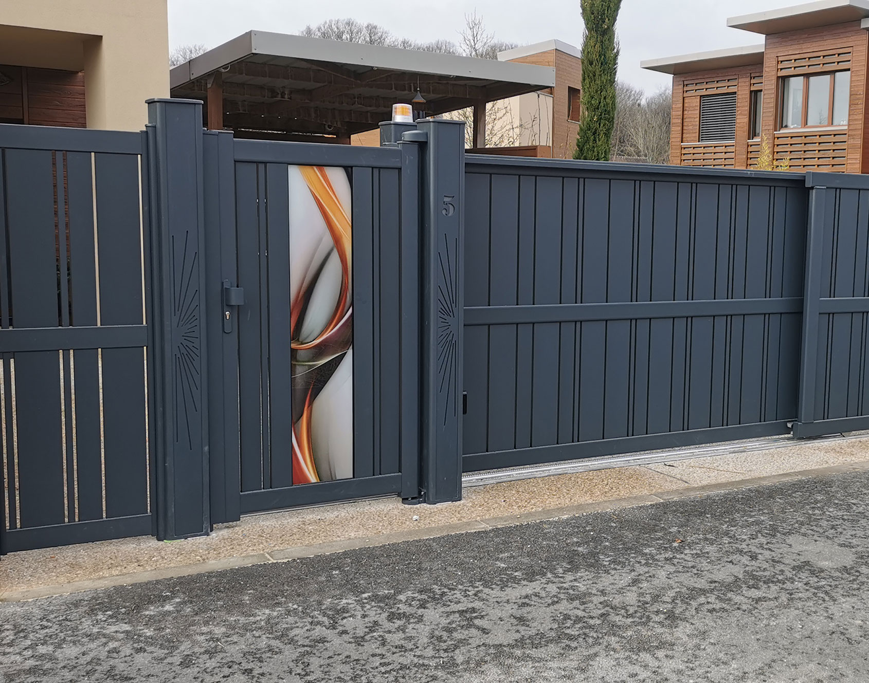Portillon en aluminium Celina par Kostum
