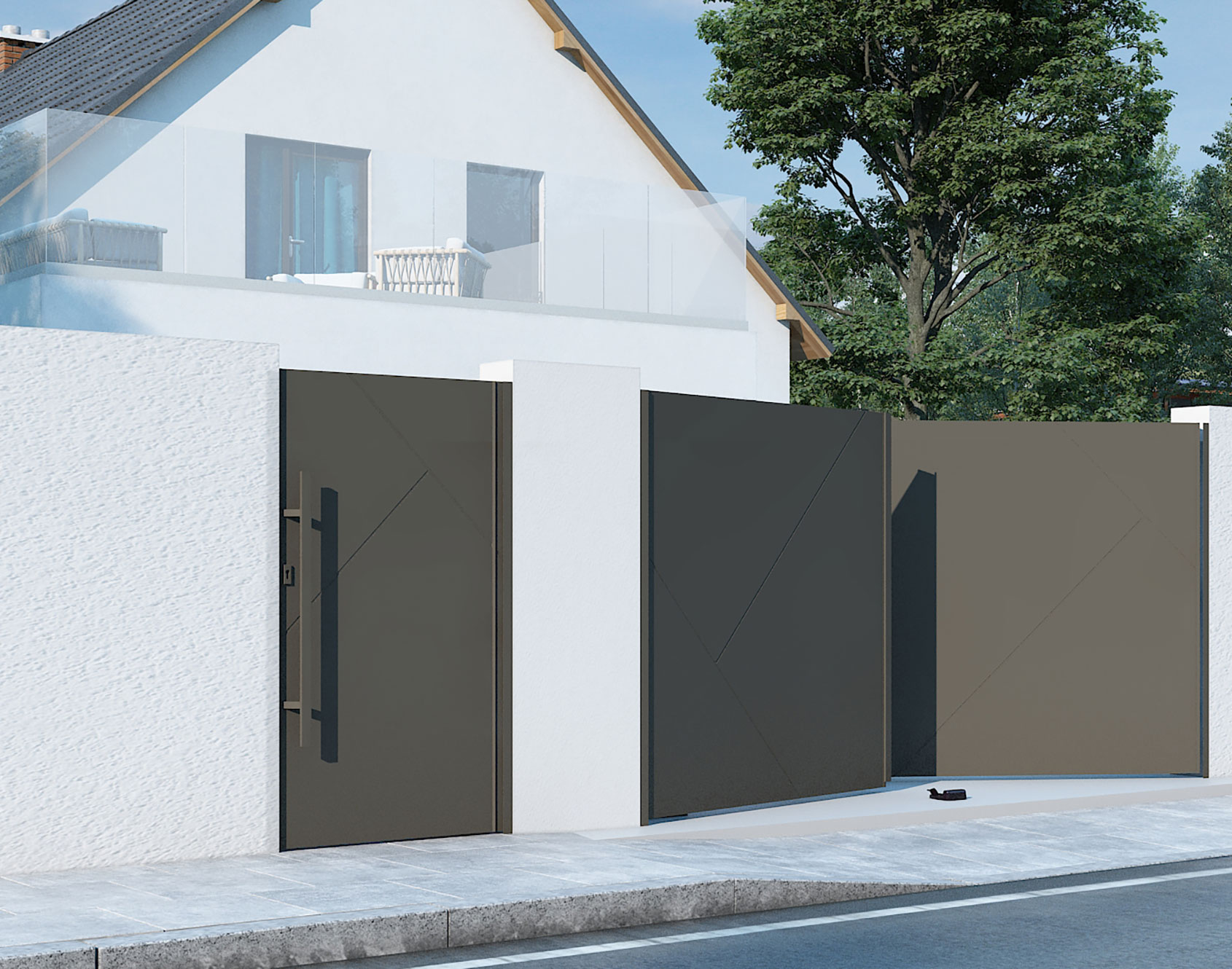  Portillon plein aluminium Edda - Kostum