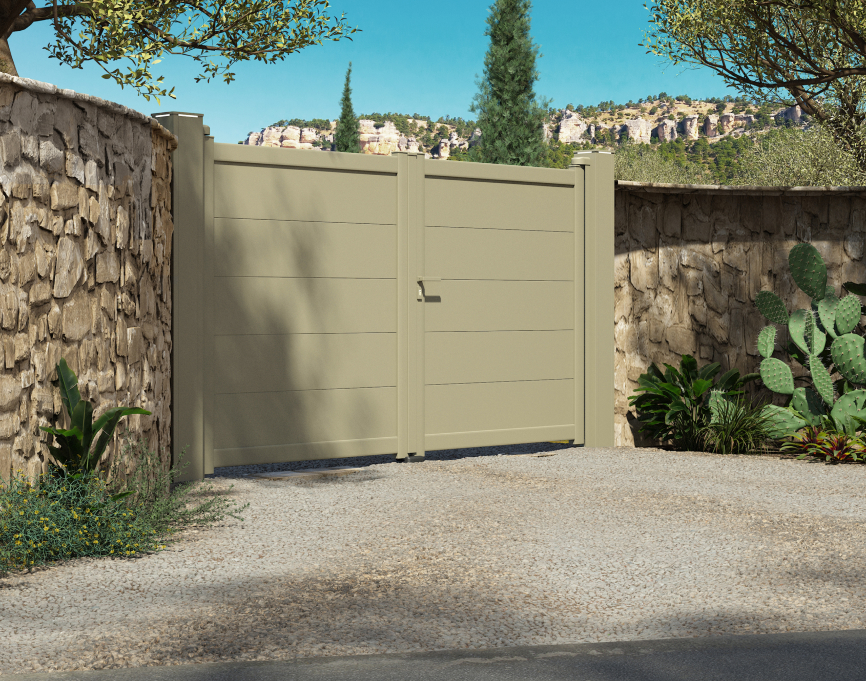 Puerta corredera / deslizante de aluminio Karantan de Kostum