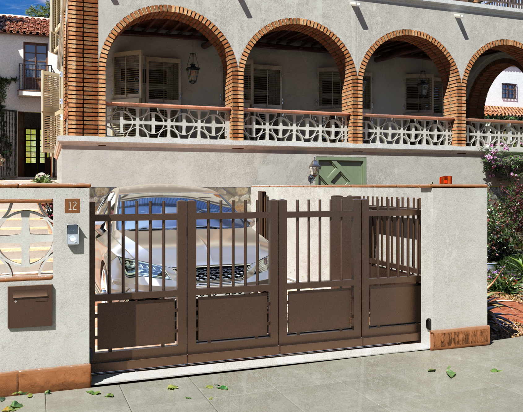 Puerta batiente de aluminio Montcontour - Kostum, fabricación a medida
