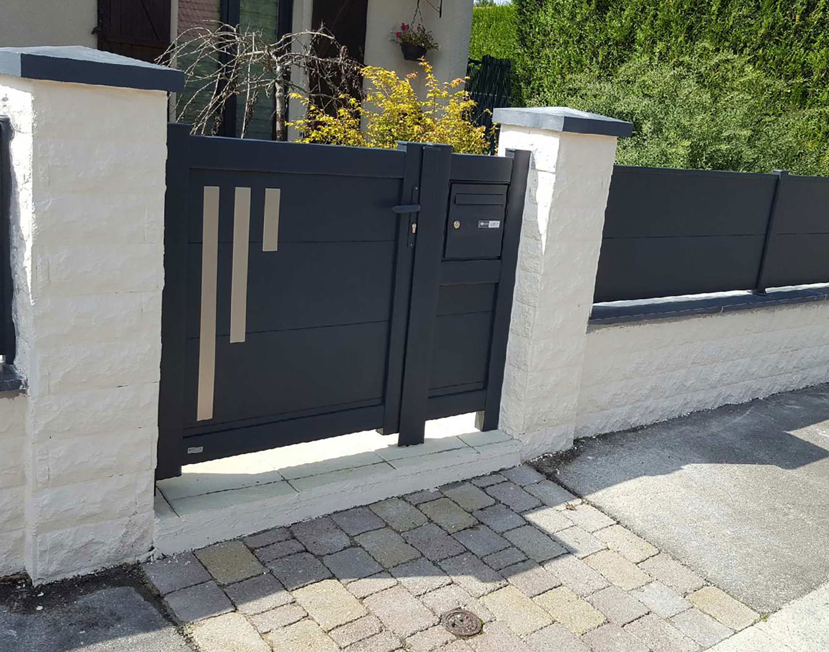 Portillon aluminium Line 300 par kostum