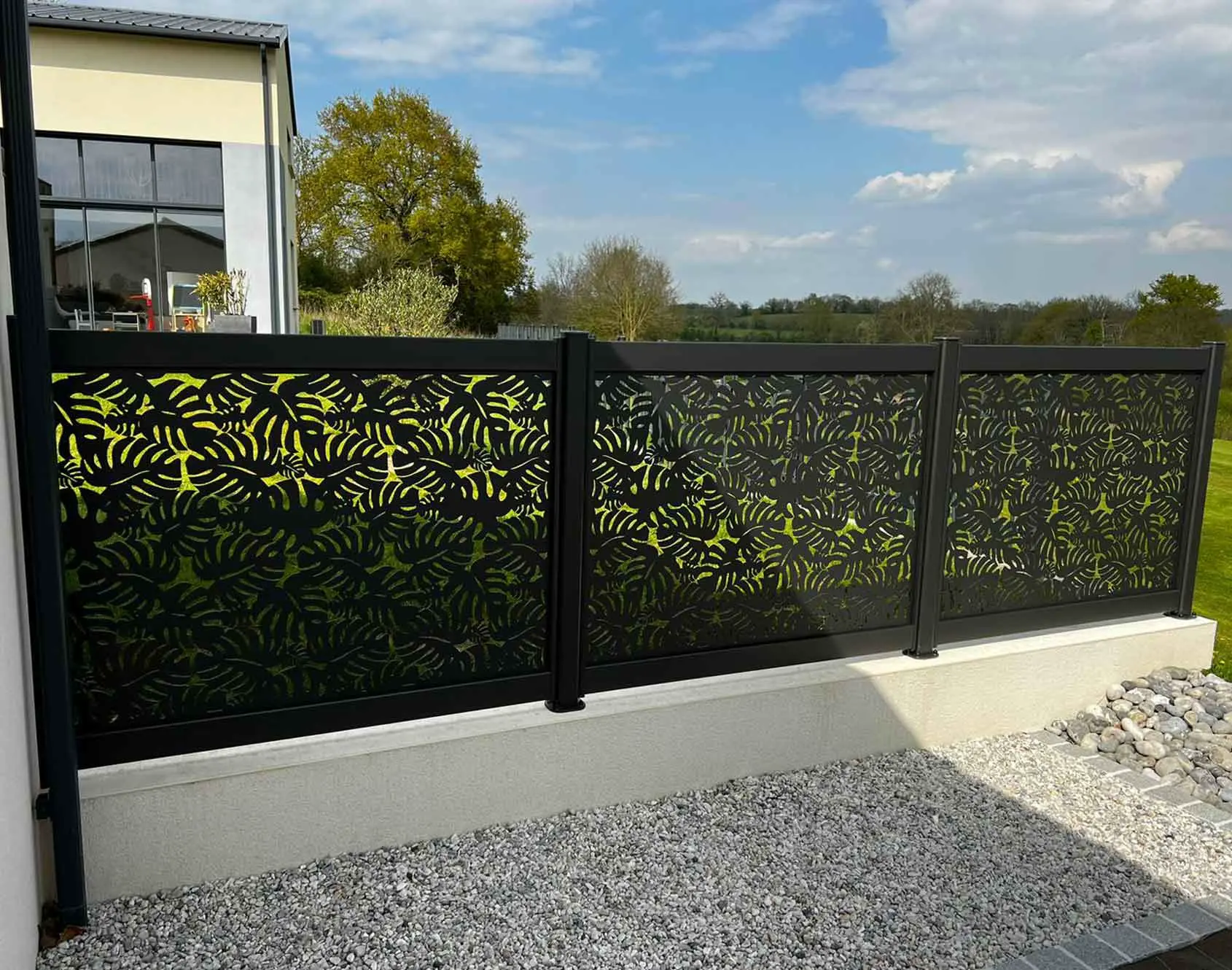 Clôture aluminium Fresk Flamig décor DEIL