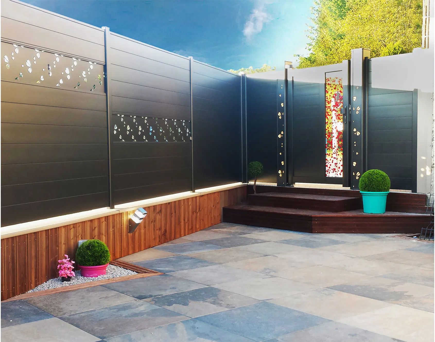 Clôture aluminium Aydan décor Frez Kostum
