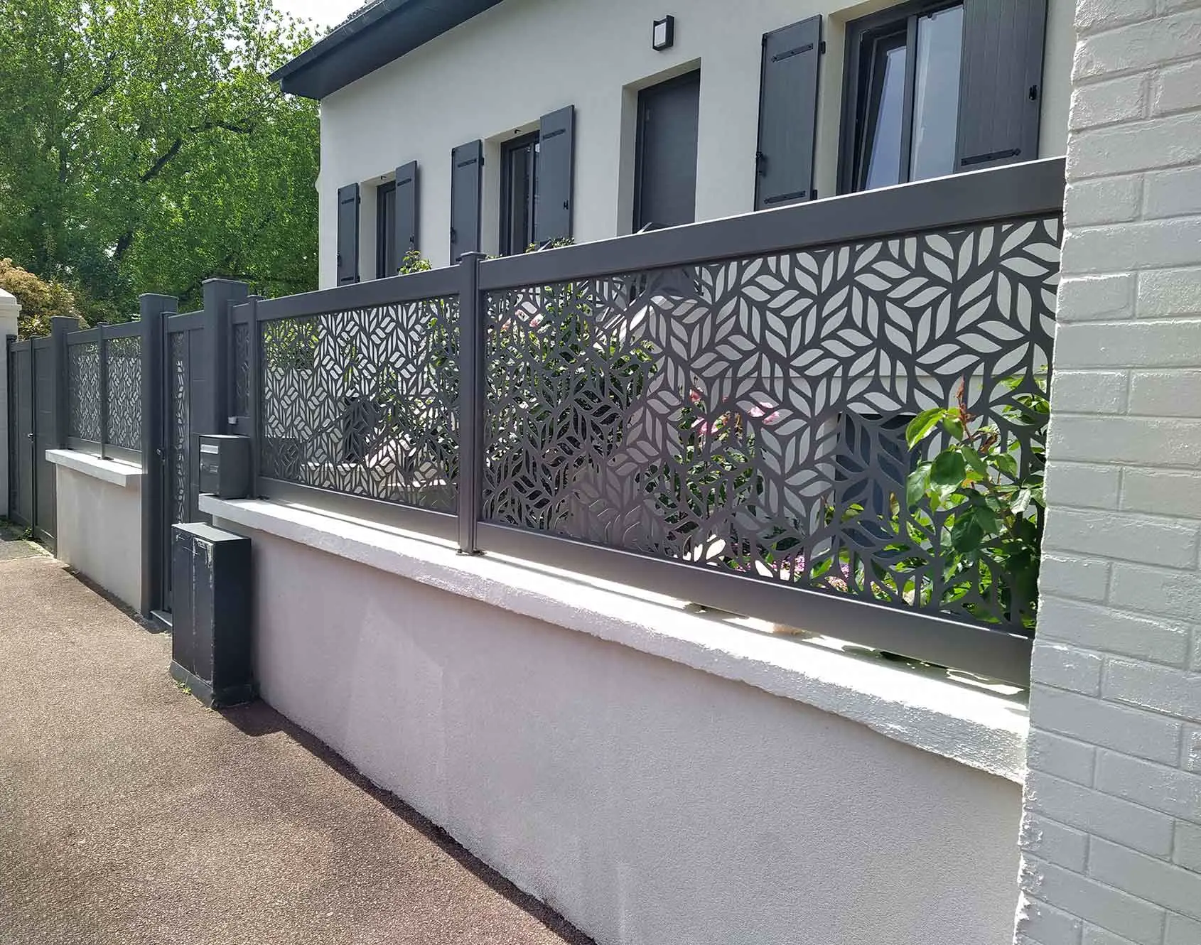 Clôture aluminium Fresk Flamig décor AMAND