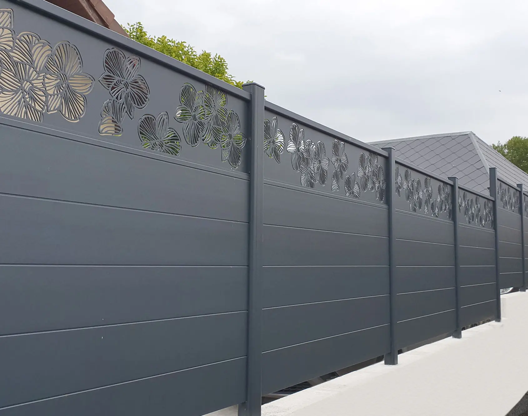 Clôture aluminium Lizen décor Orchidée Kostum
