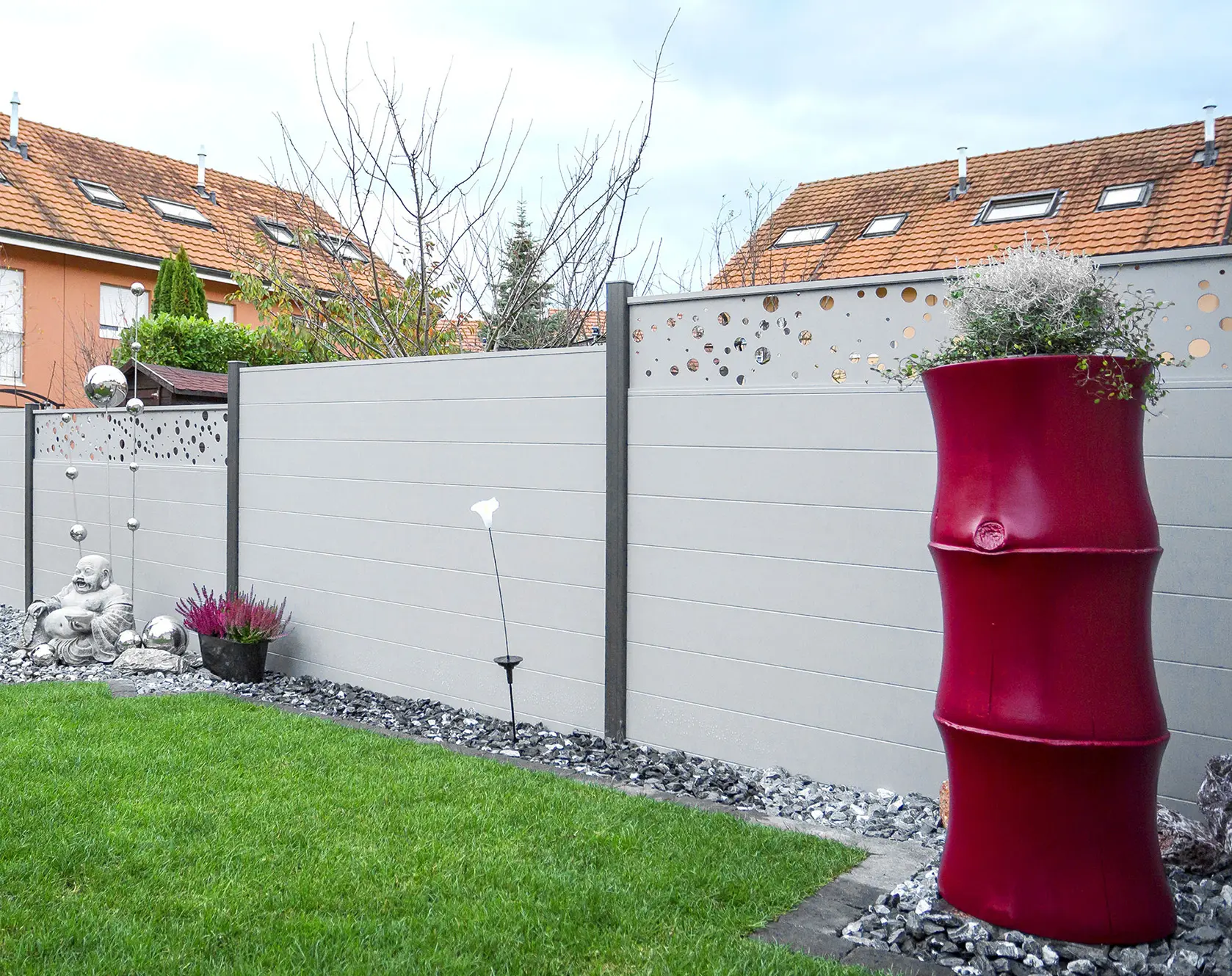 Clôture aluminium Lizen décor Soan bicolore Kostum