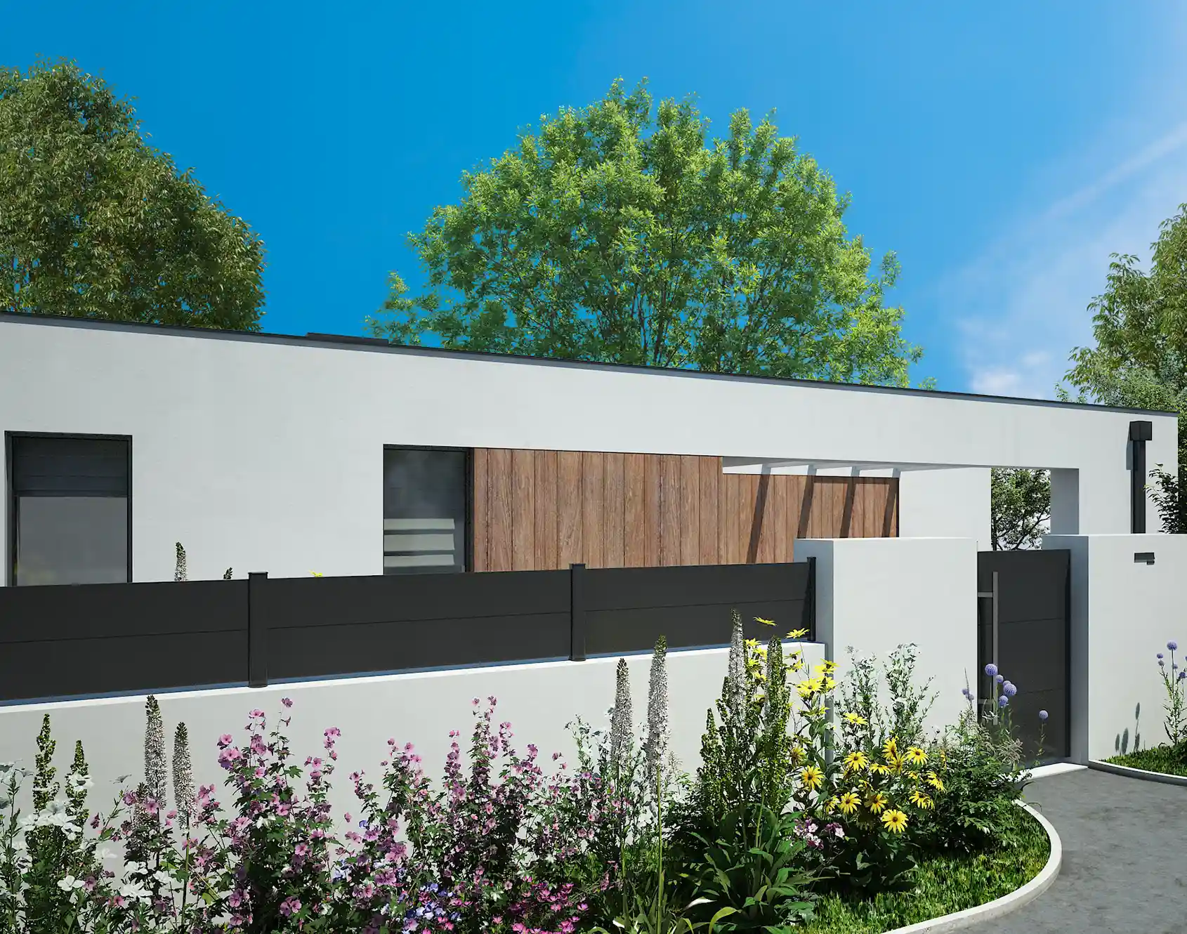 Barreaudage plein aluminium Klavel - Kostum