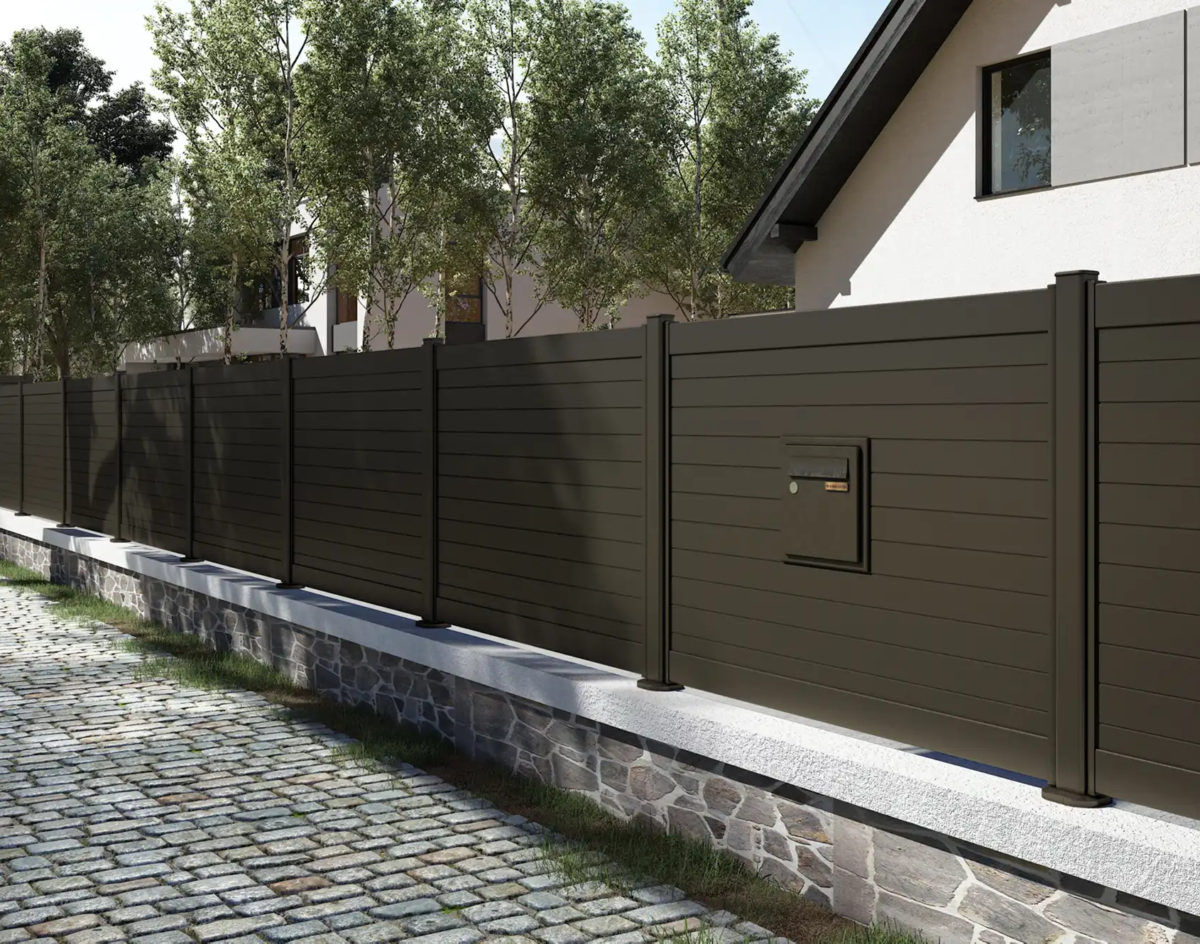 Clôture aluminium pleine Stella - Kostum