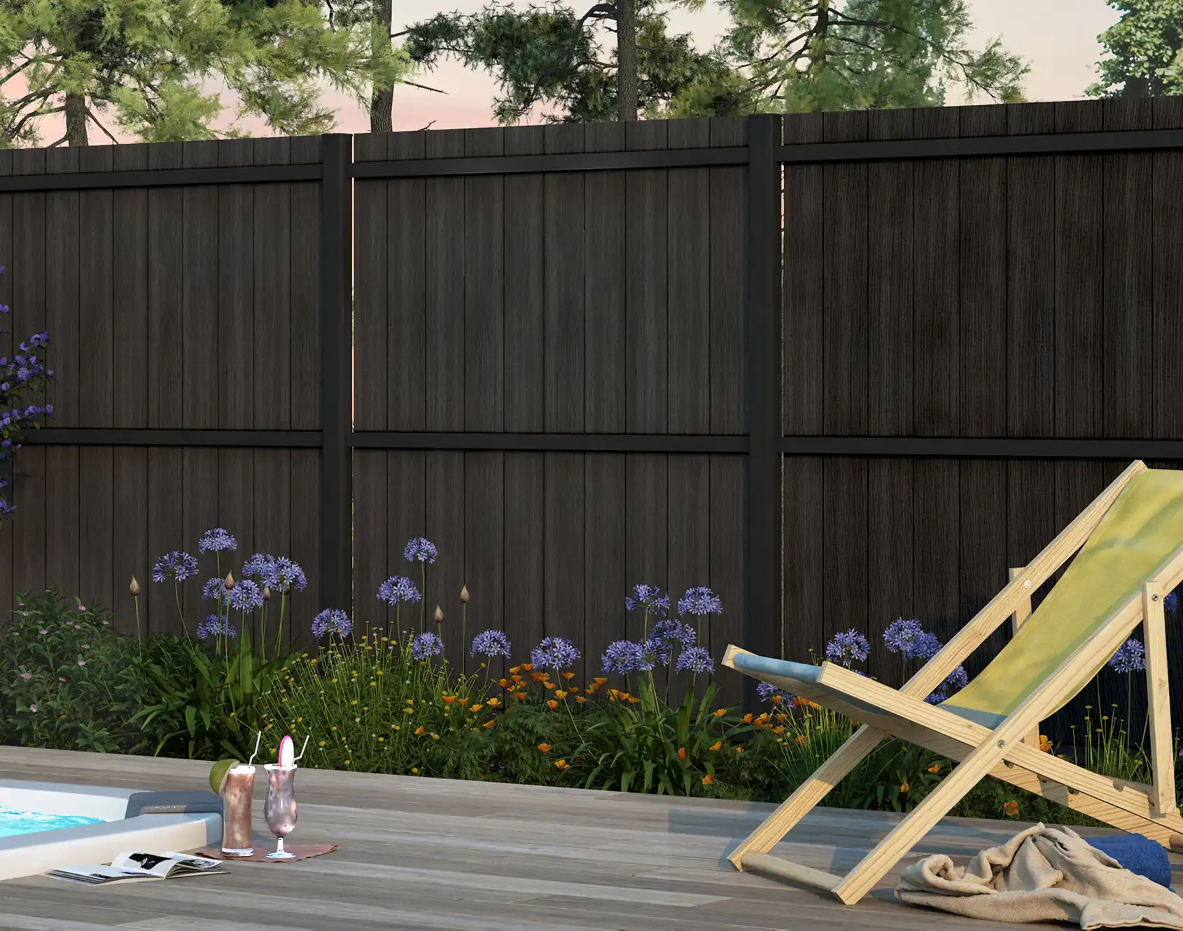 Barreaudage plein en bois Accoya - Kostum
