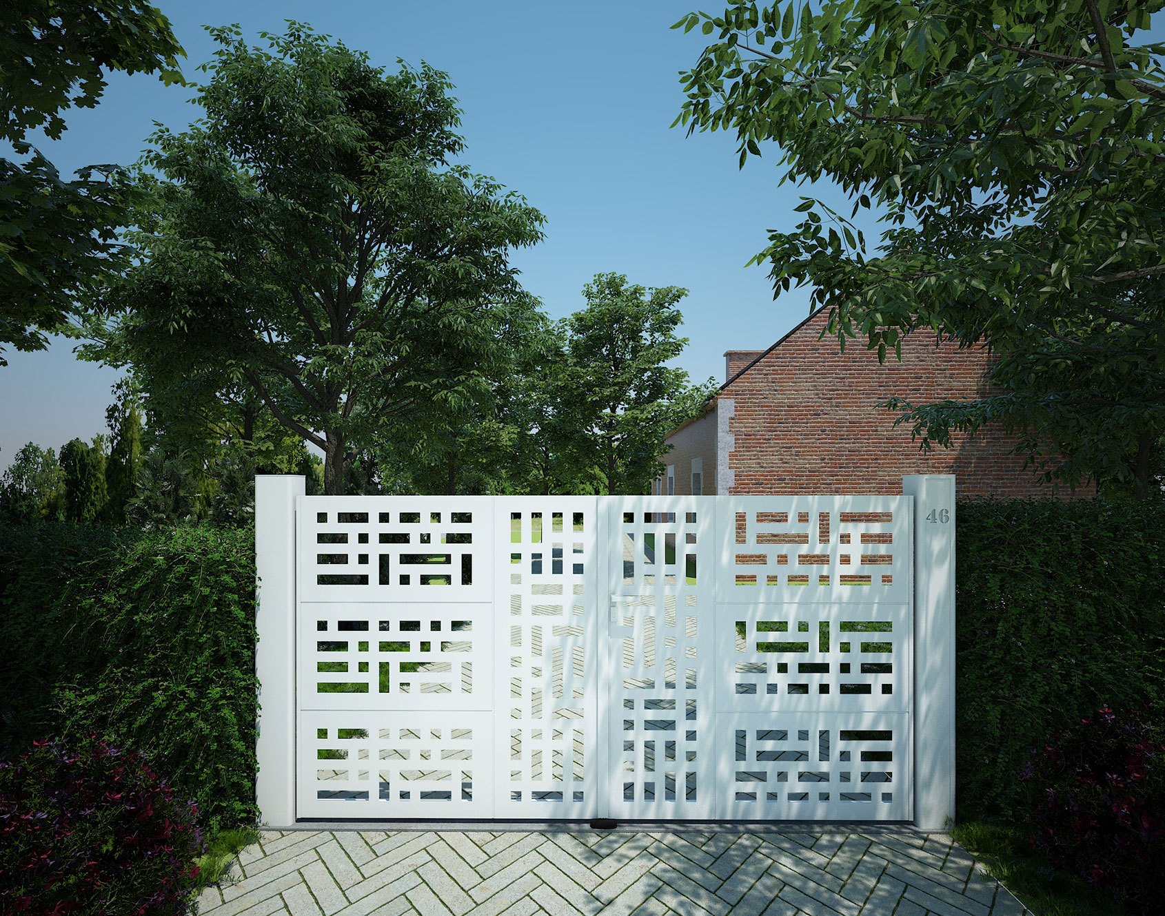 Portail aluminium Freya décor Dana - Kostum