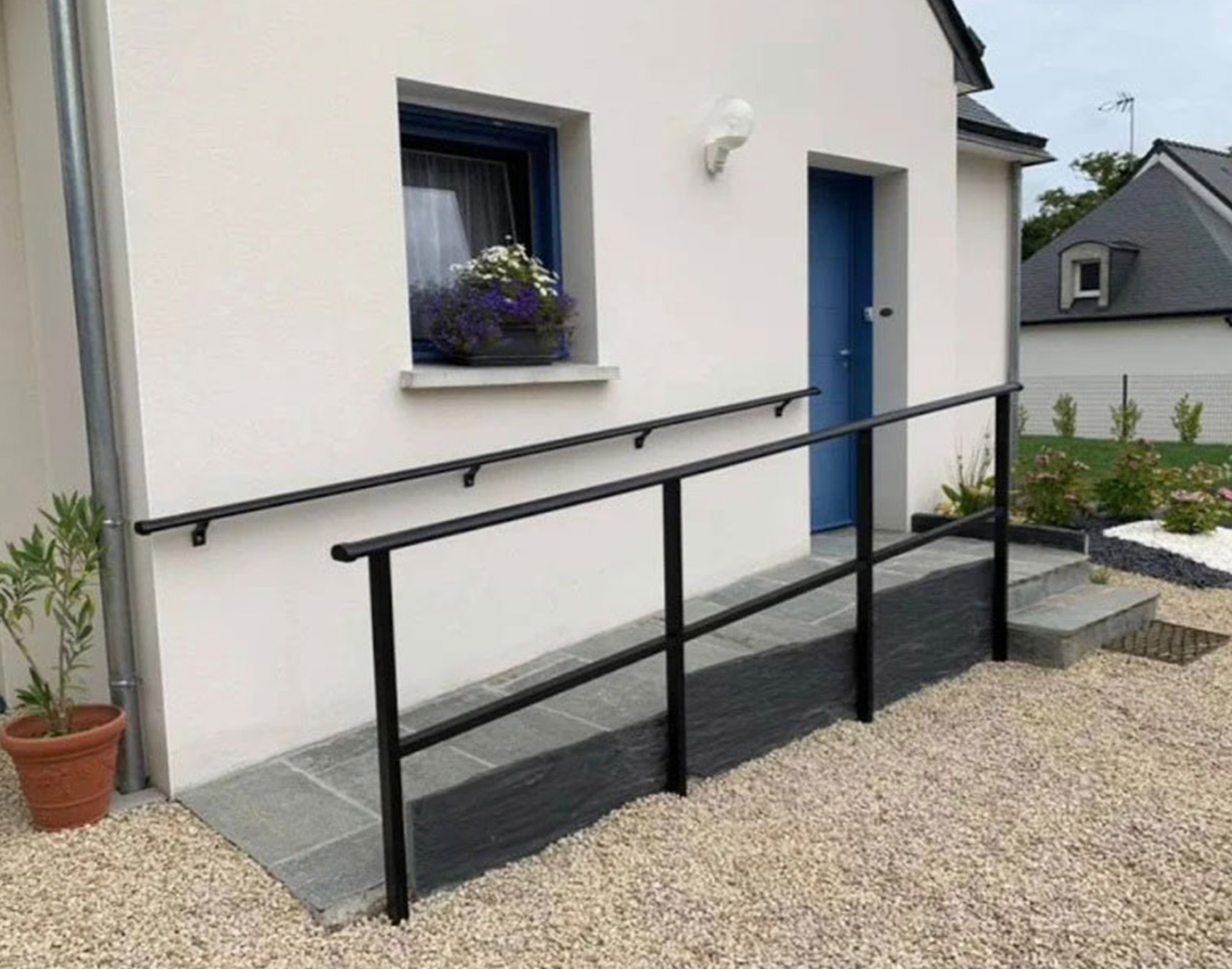Aide à la montée - Garde-corps en aluminium Harp par Kostum