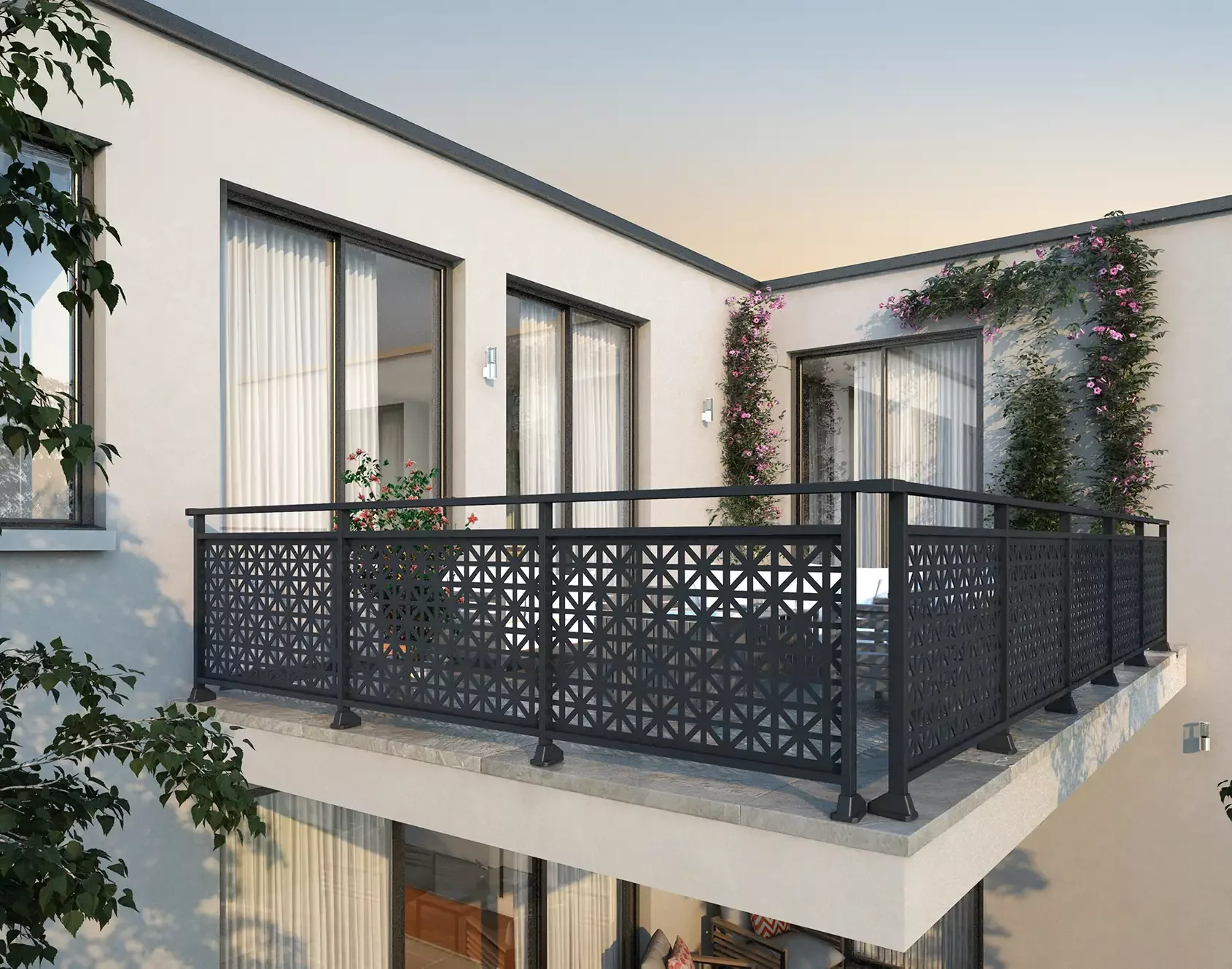 Garde-corps aluminium Abriel décor Sinema - Kostum