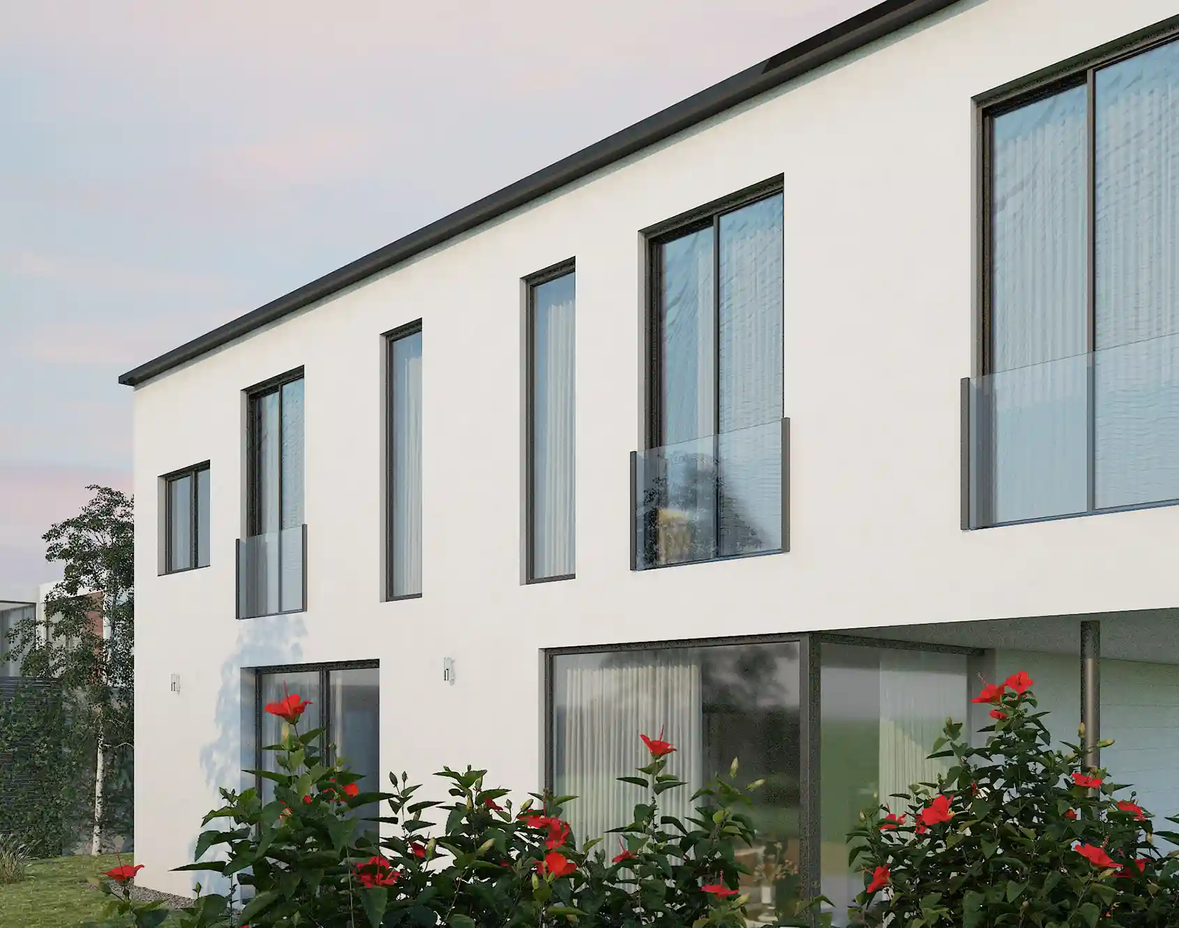 Garde-corps vitré aluminium Aziliz - Kostum