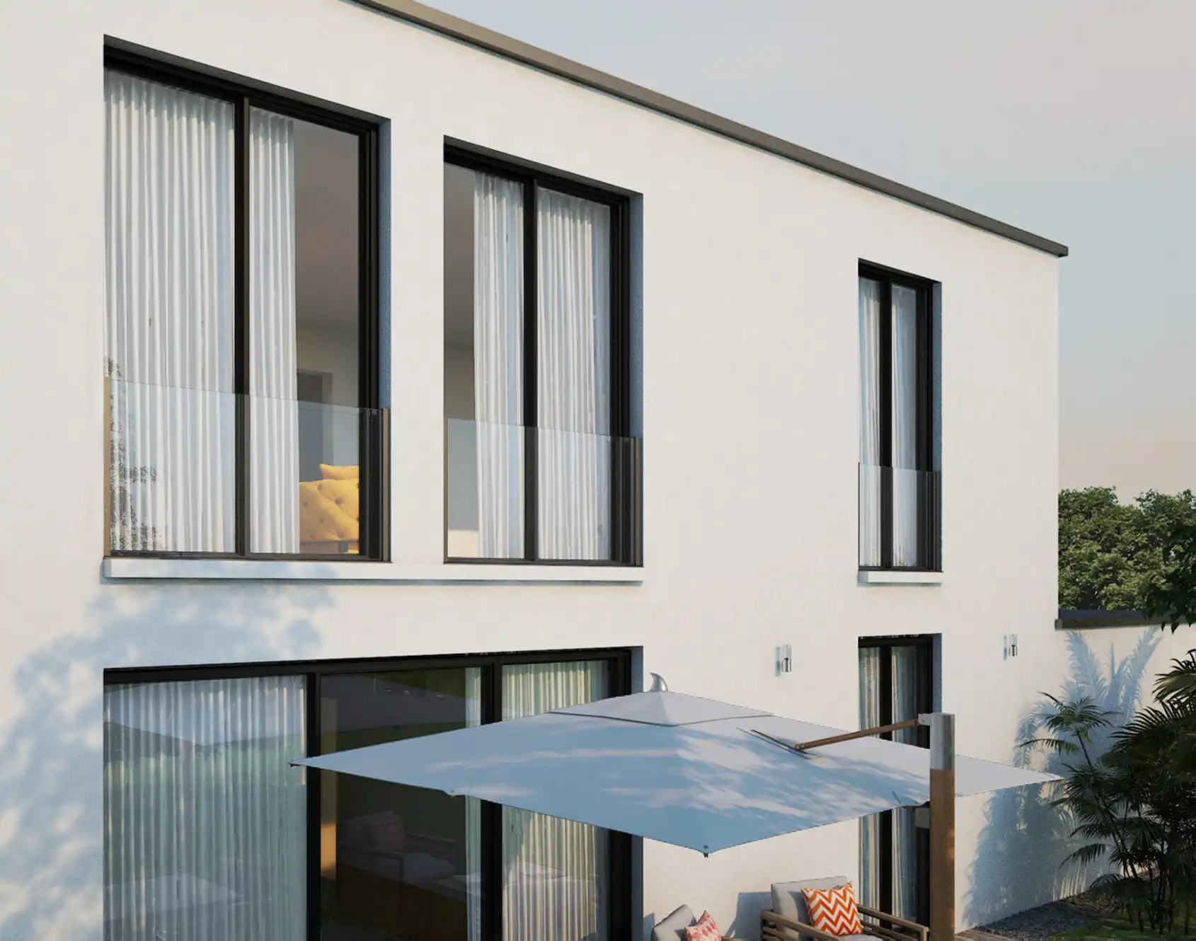 Garde-corps vitré aluminium Aziliz - Kostum