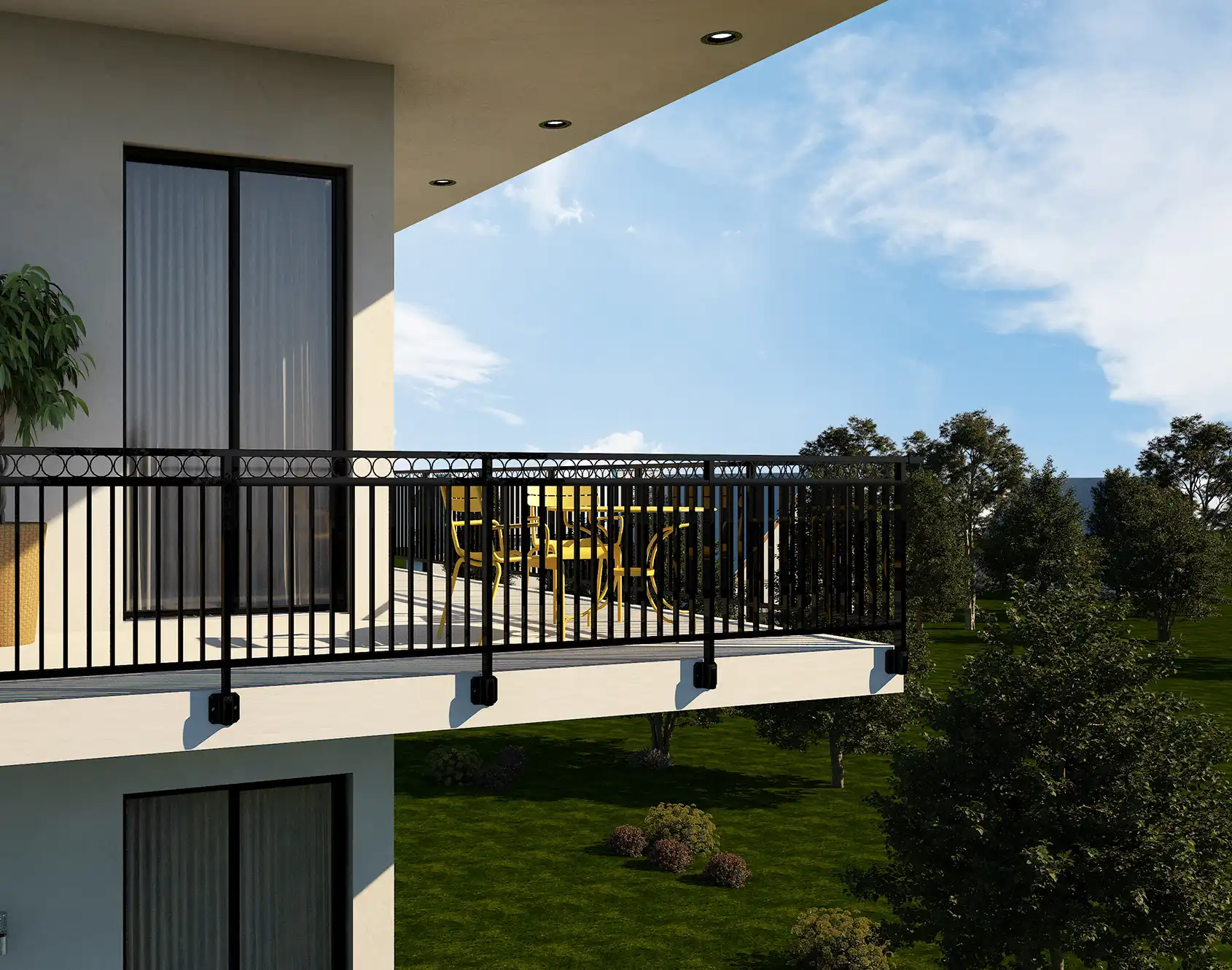 Garde-corps barreaudé aluminium Dek - Kostum