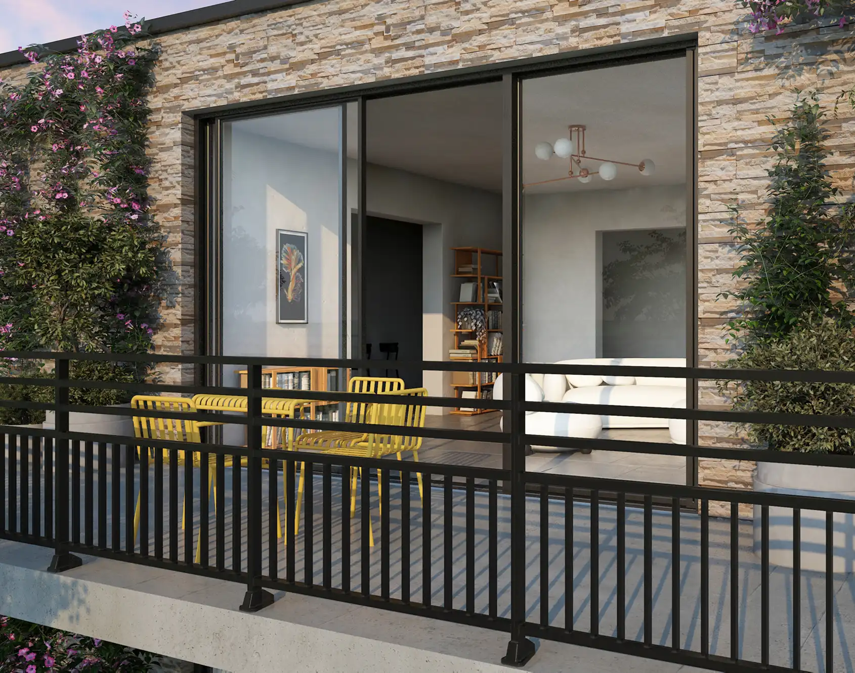 Garde-corps aluminium barreaudé Envel - Kostum