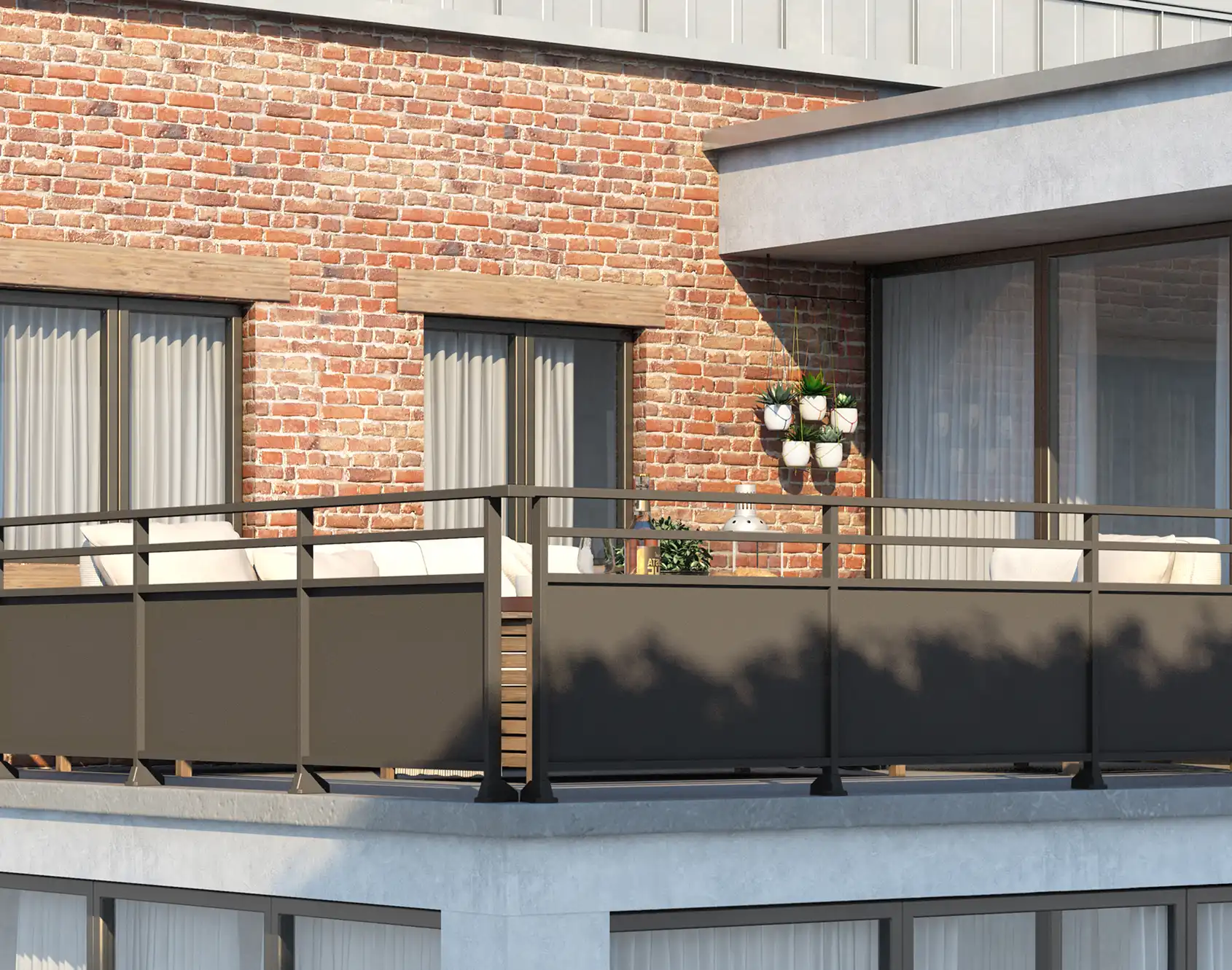 Garde-corps aluminium Brini décor Plein - Kostum