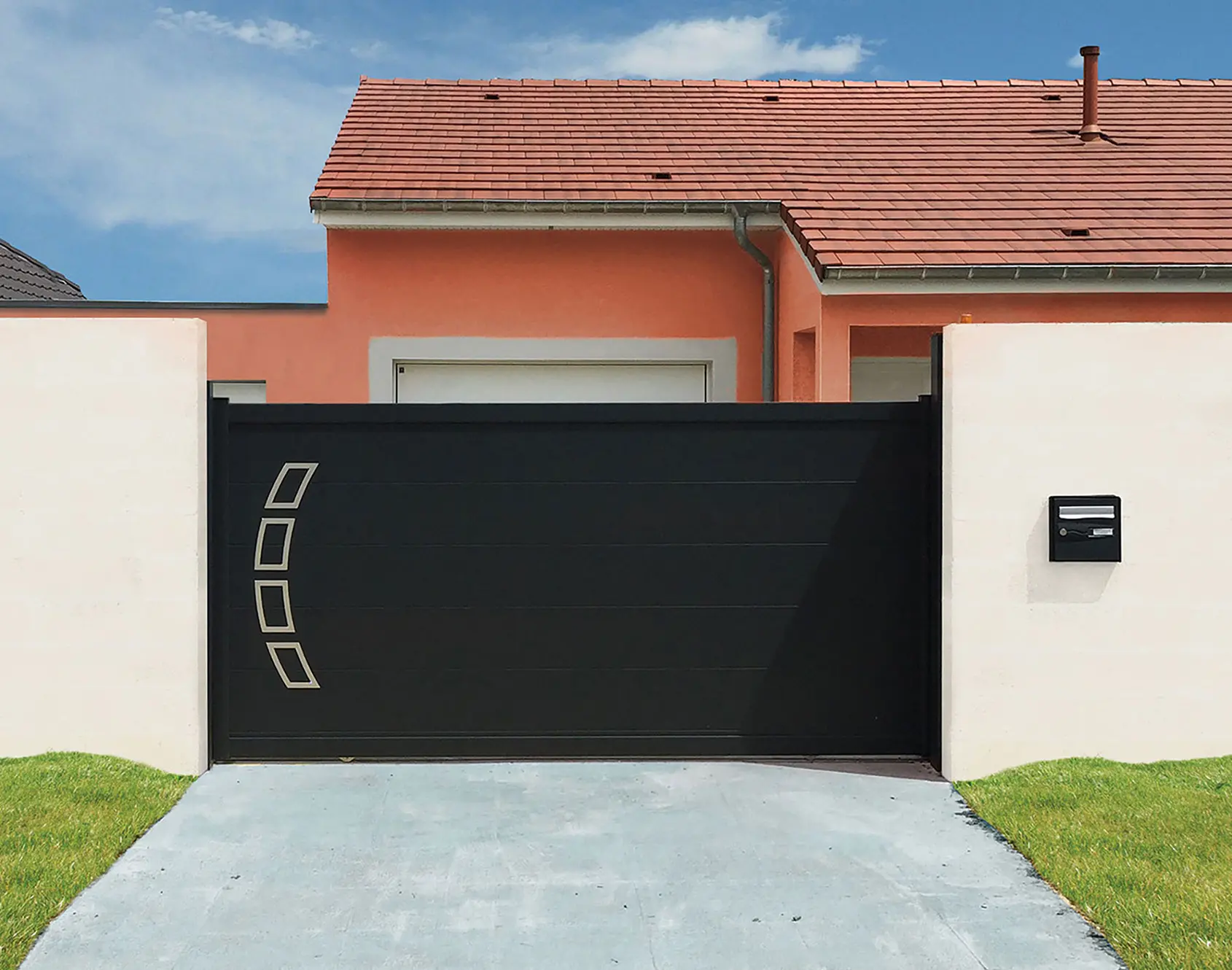 Portail aluminium coulissant Ark 300 par kostum