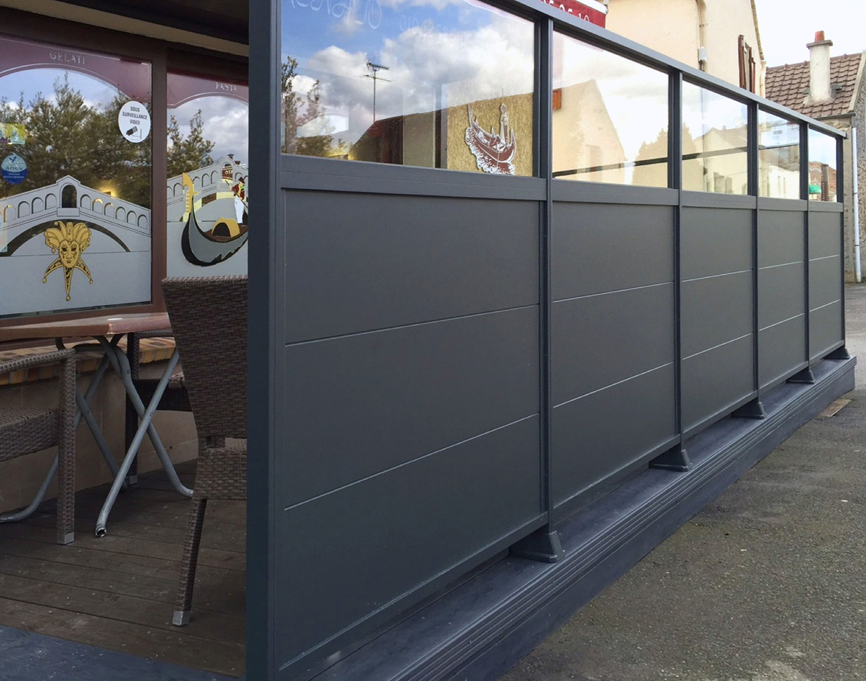 Pare-vue terrasse aluminium Izold