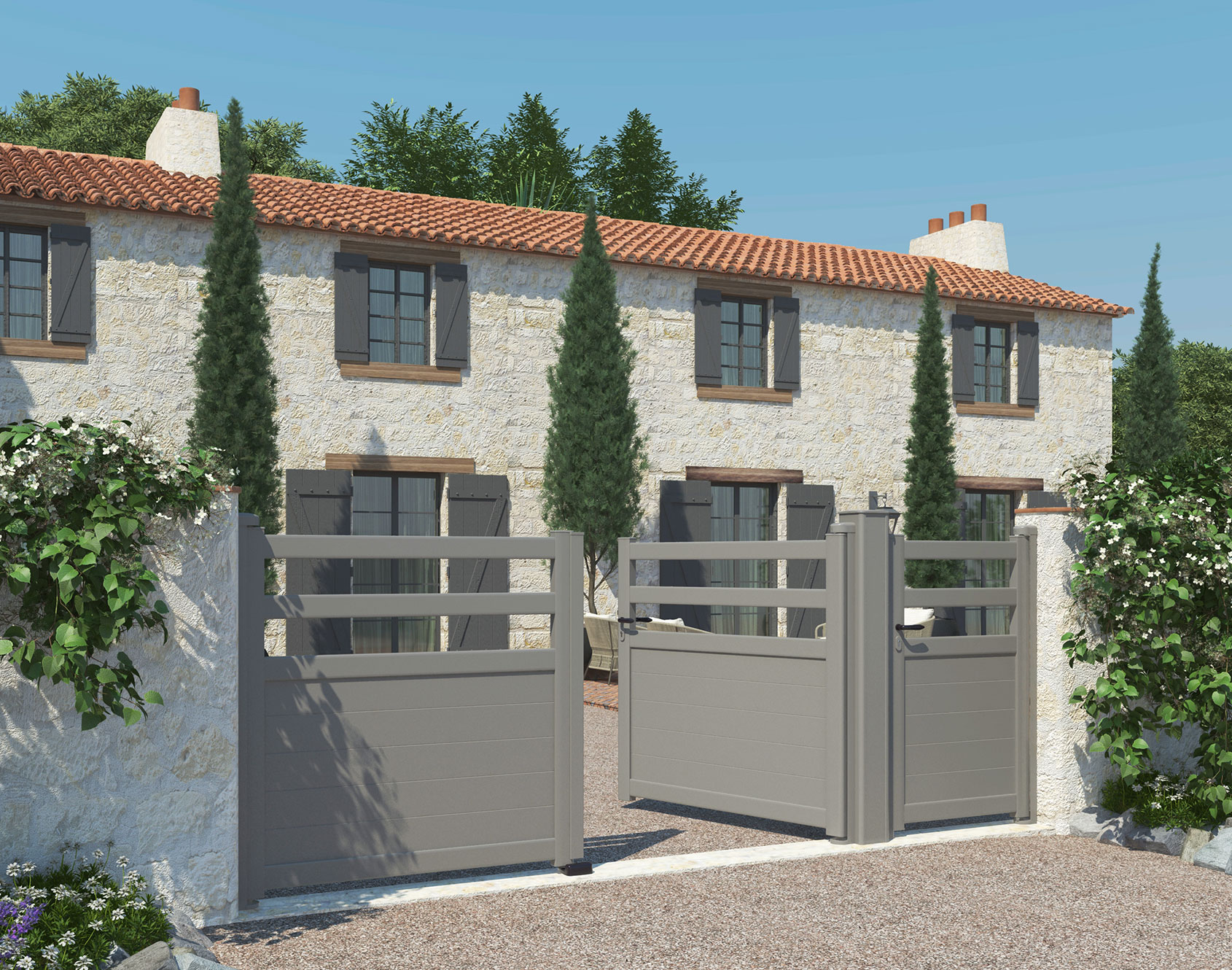 Portail aluminium battant Atlantia par kostum