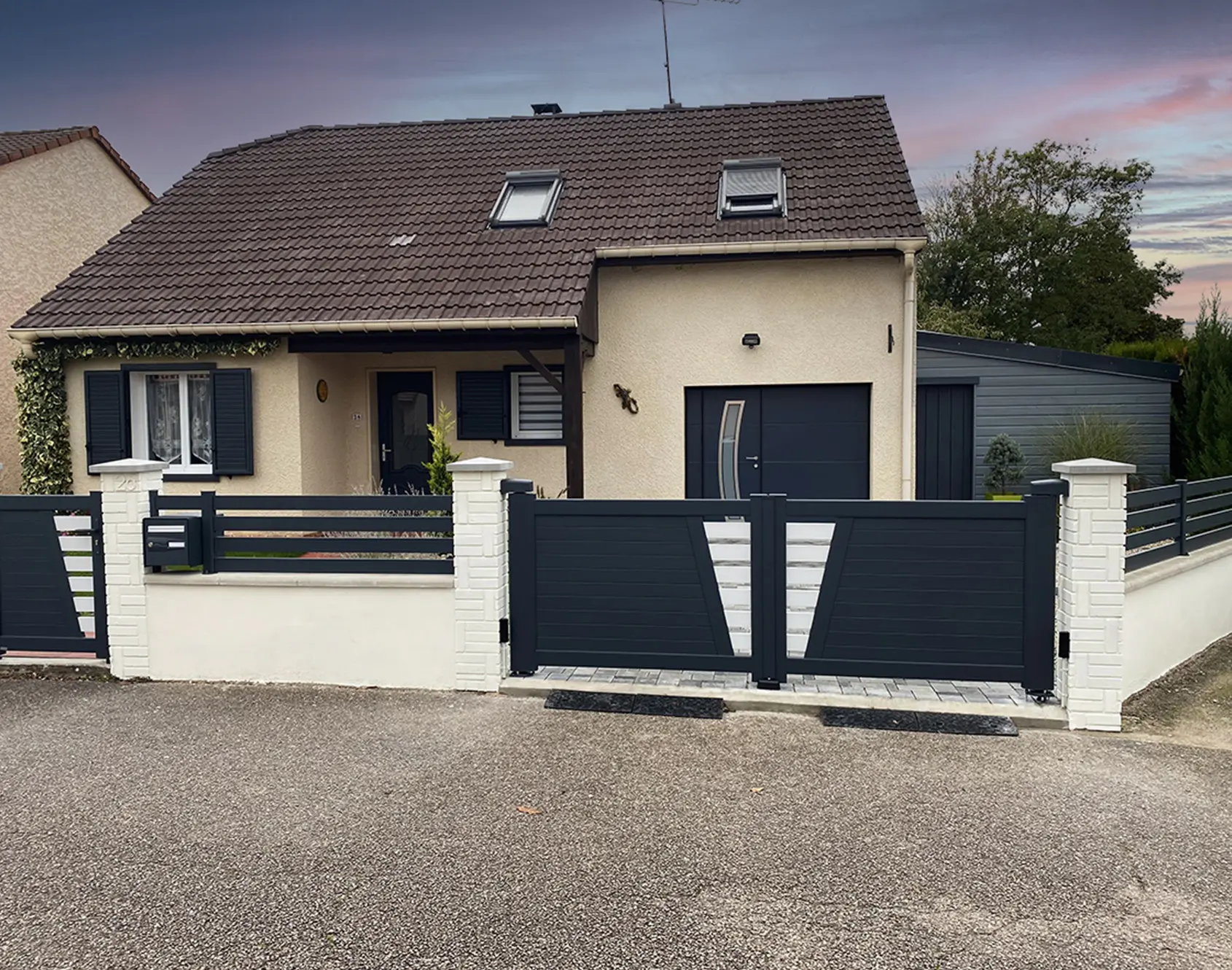 Portail aluminium battant Kestenn par kostum
