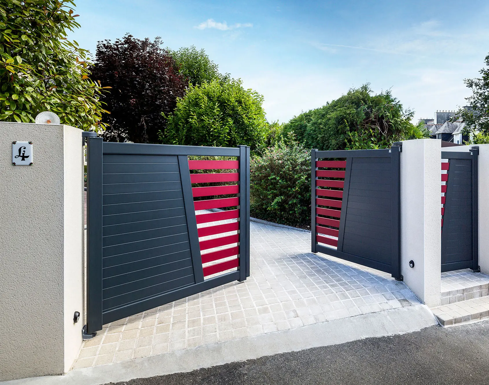 Portail aluminium battant Kestenn par kostum