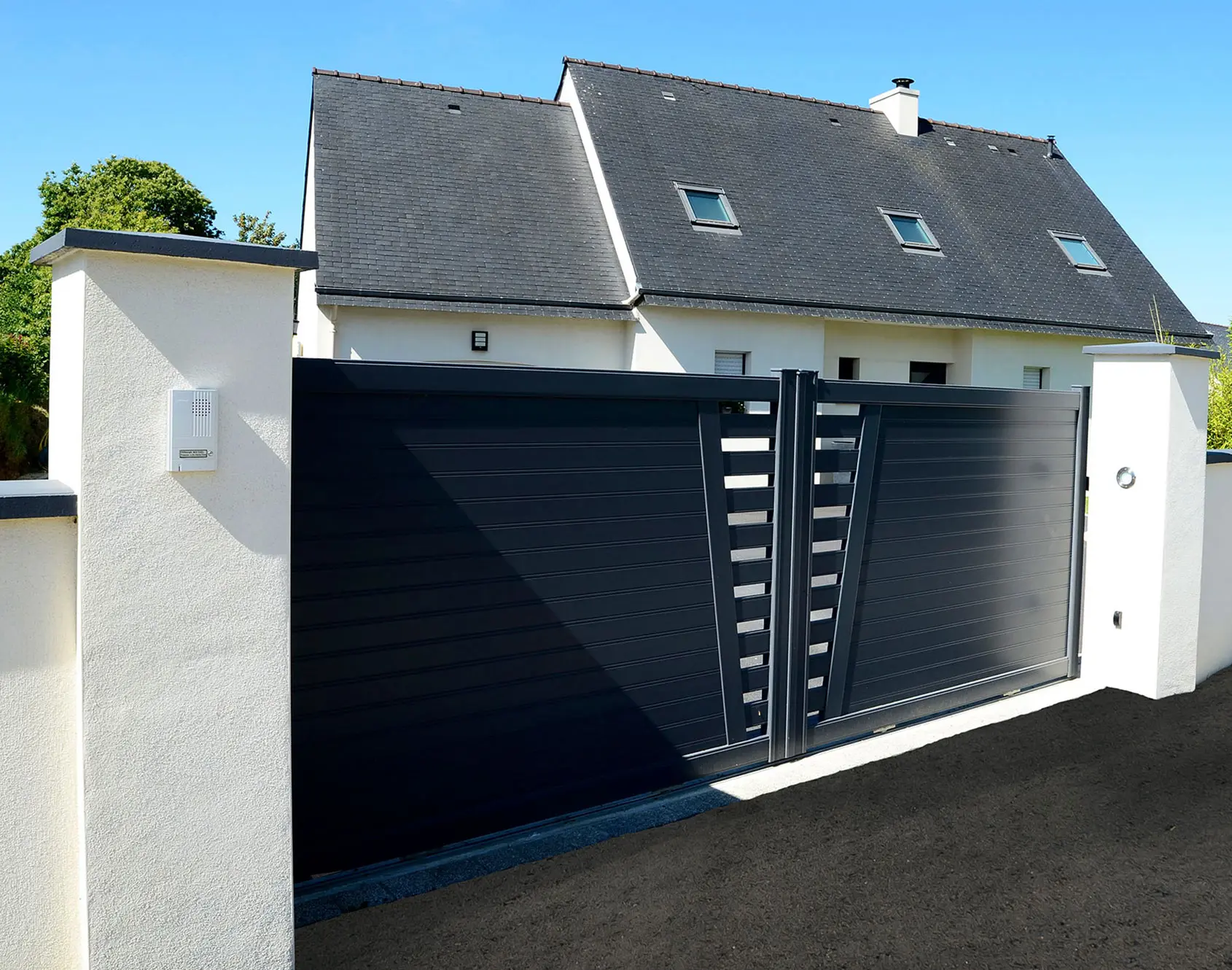 Portail aluminium coulissant Kestenn par kostum