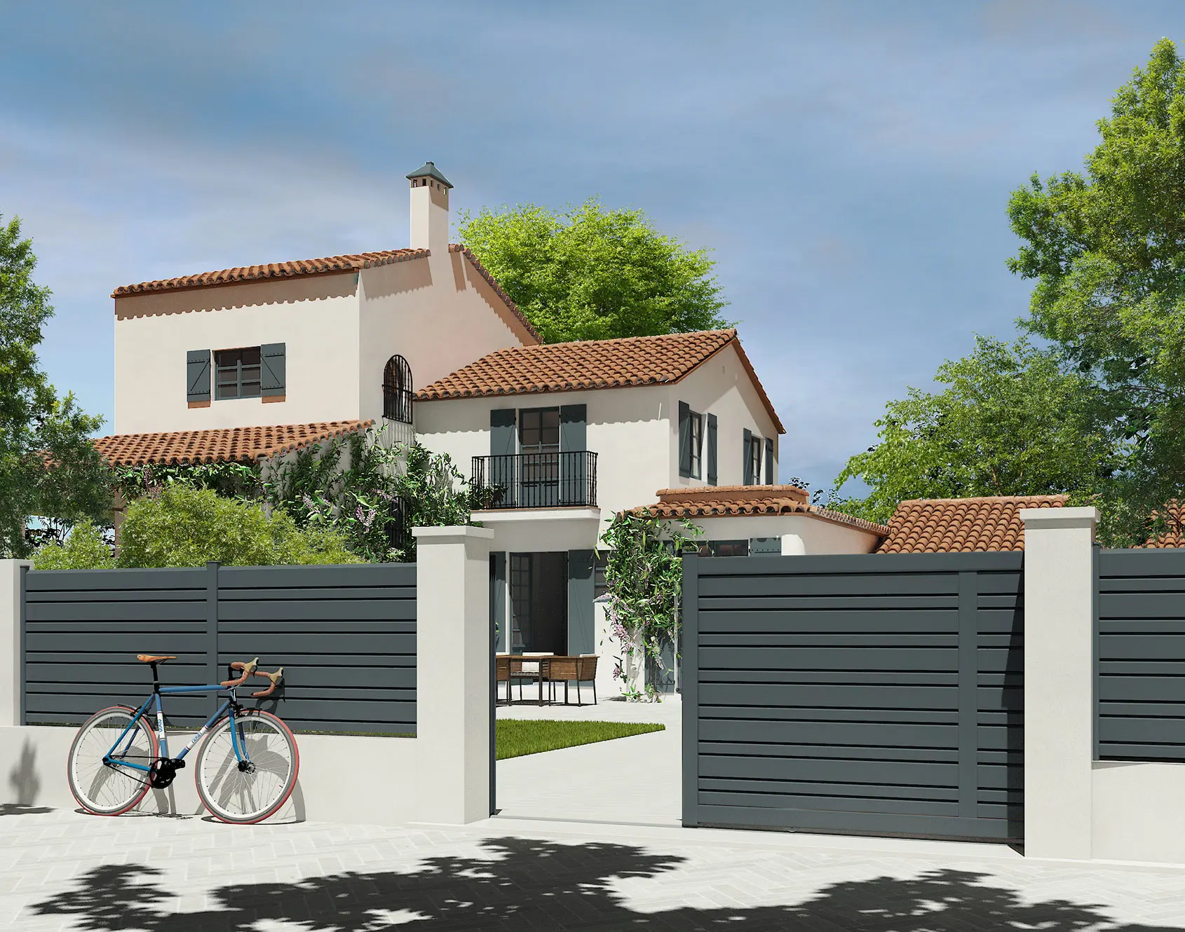Portail aluminium coulissant Strolad par Kostum