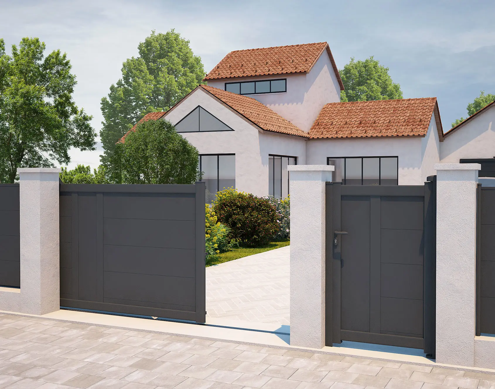 Portillon en aluminium Karana par Kostum