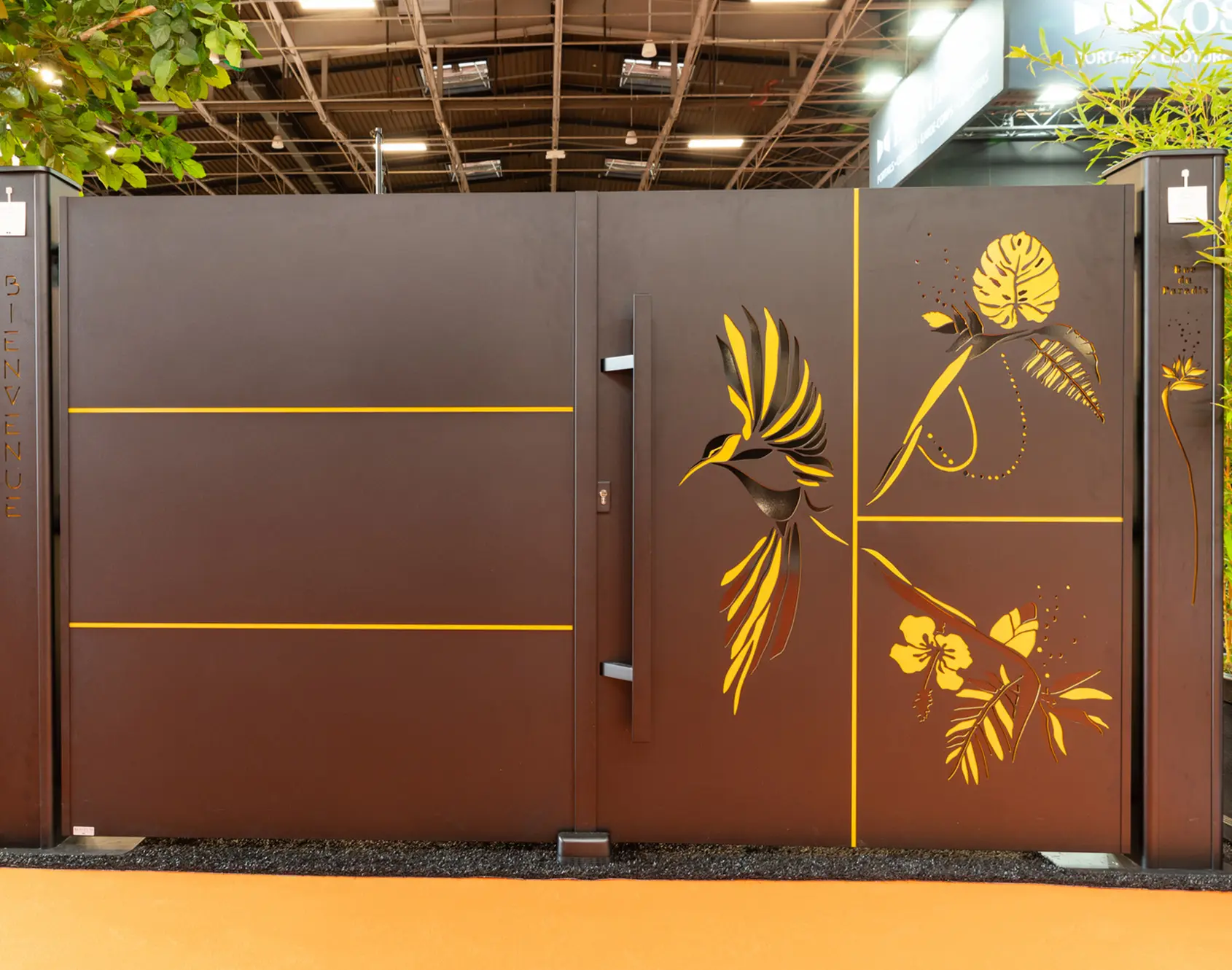 Portail aluminium Parady Kostum ral 9005