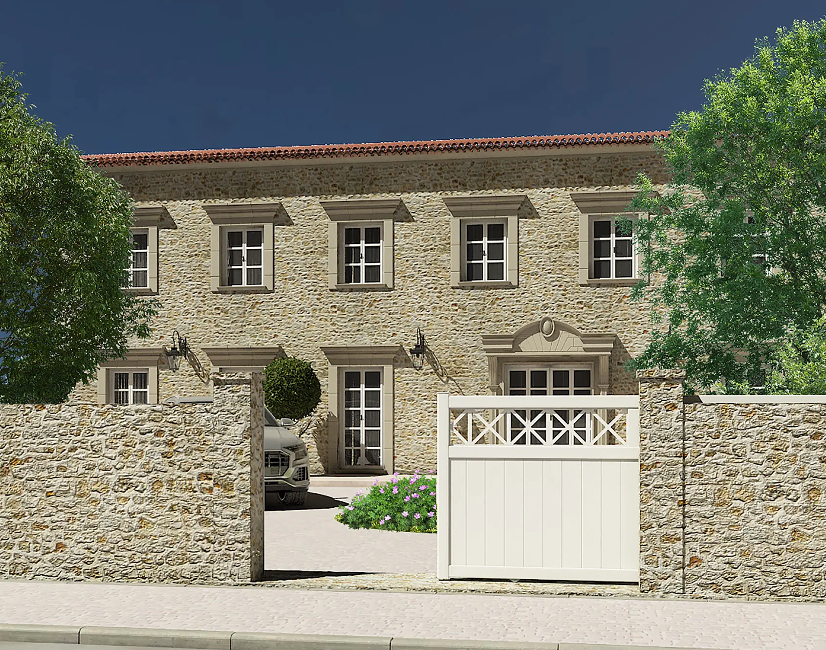 Portail aluminium coulissant Alwena par Kostum