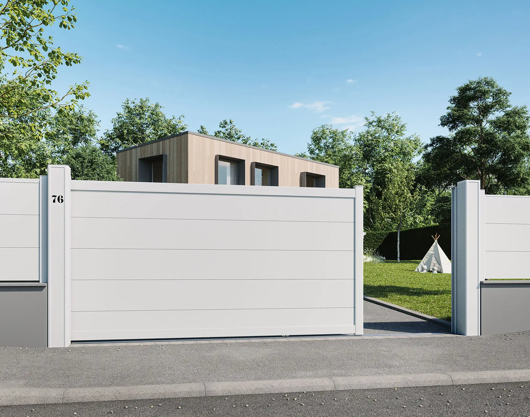 Portail aluminium coulissant Karantan par kostum