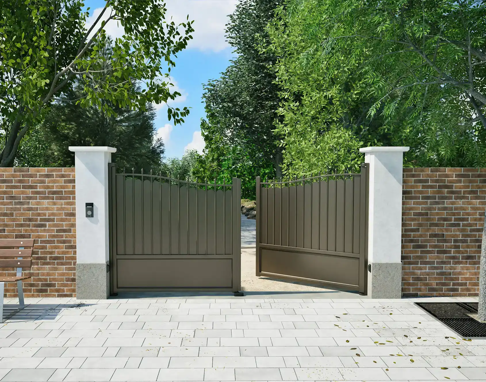 Portail aluminium Audierne - Kostum
