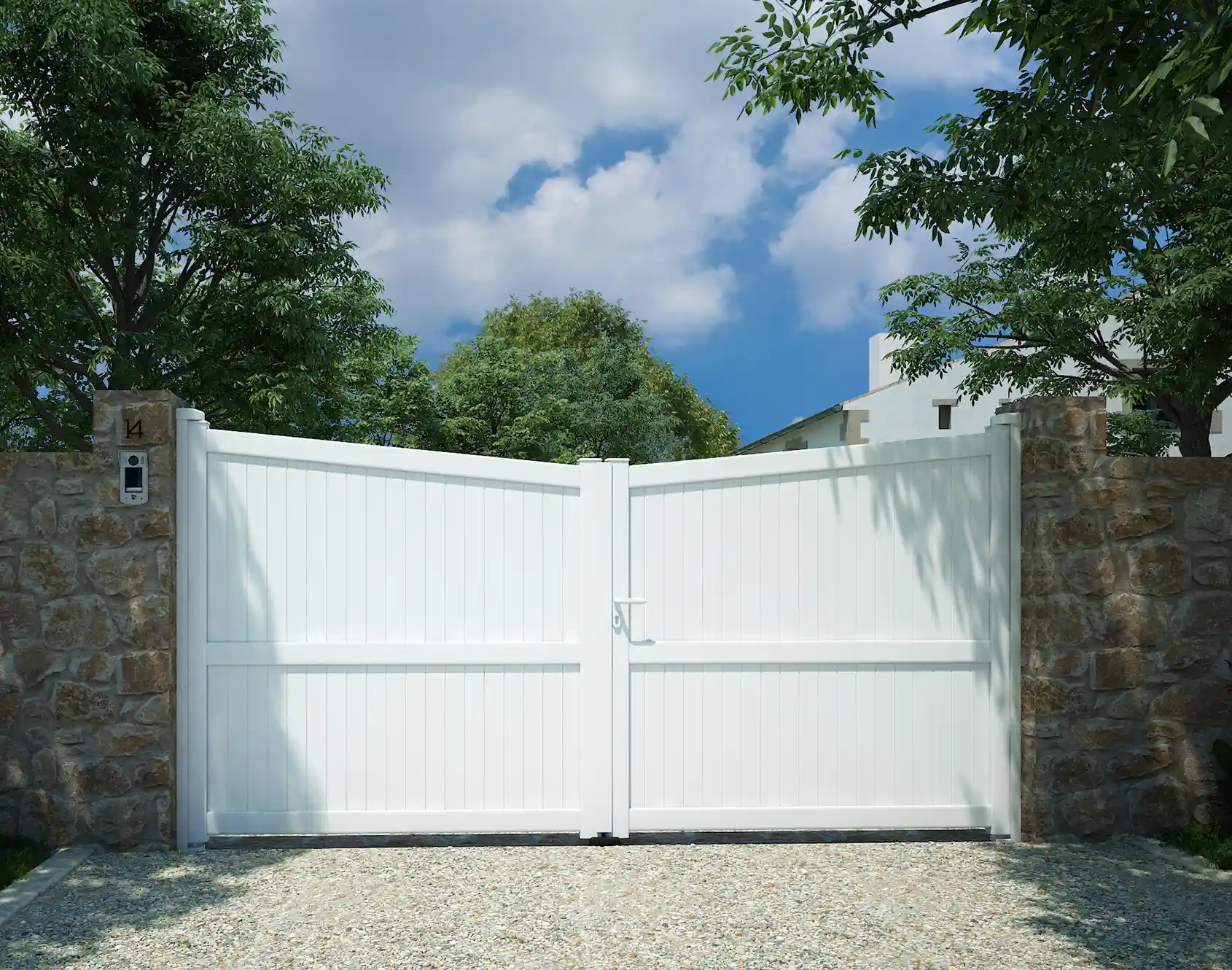 Portail battant aluminium Ledan - Kostum