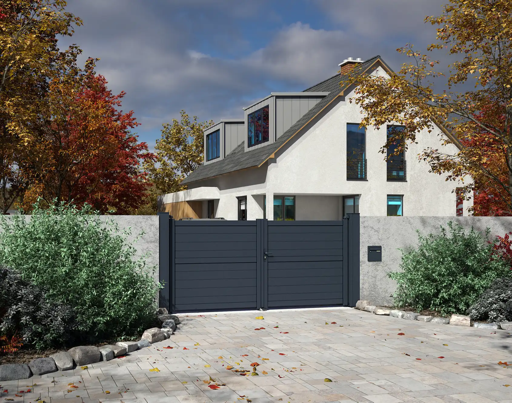 Portail battant aluminium Kendo - Kostum