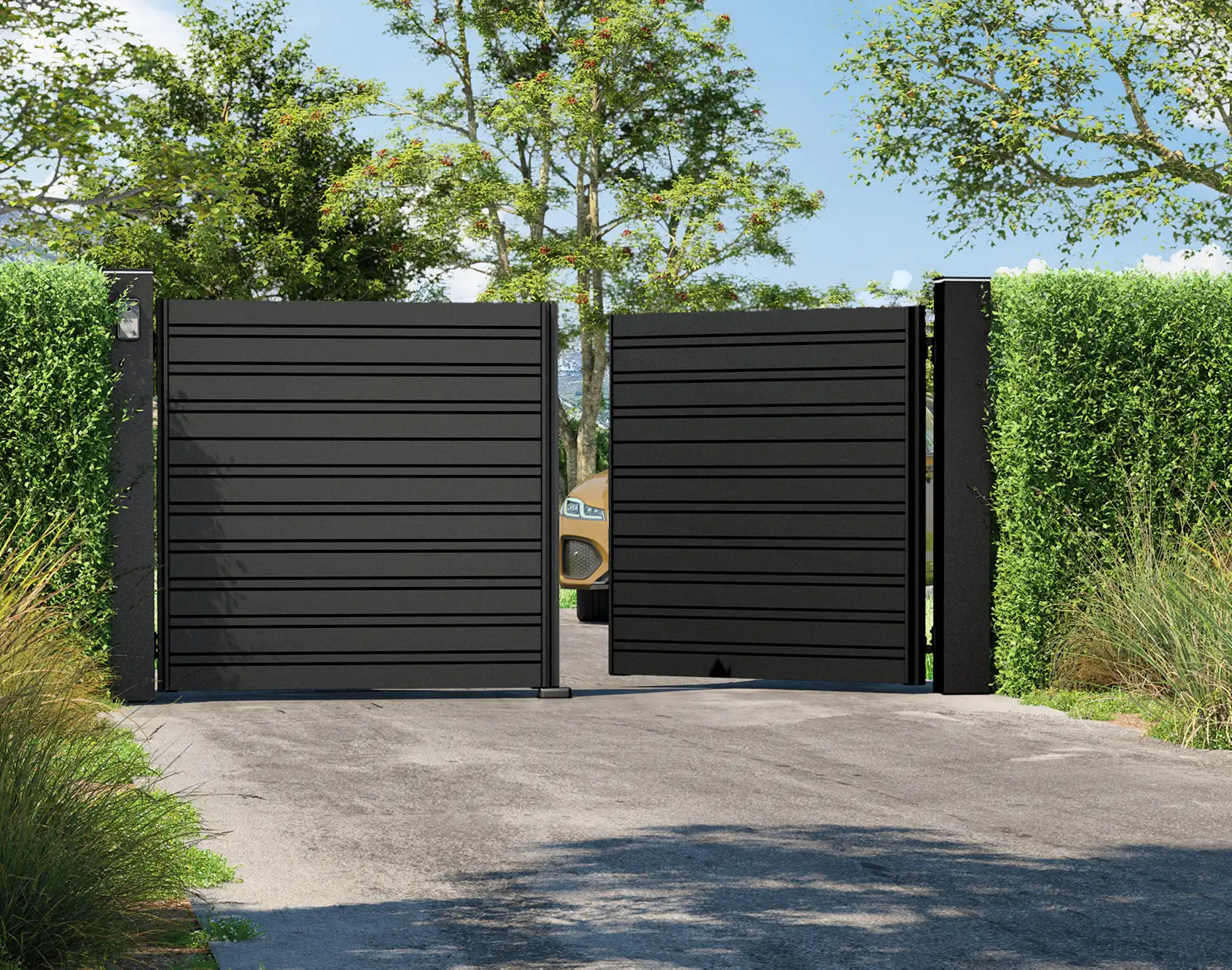 Portail battant aluminium Kloum - Kostum