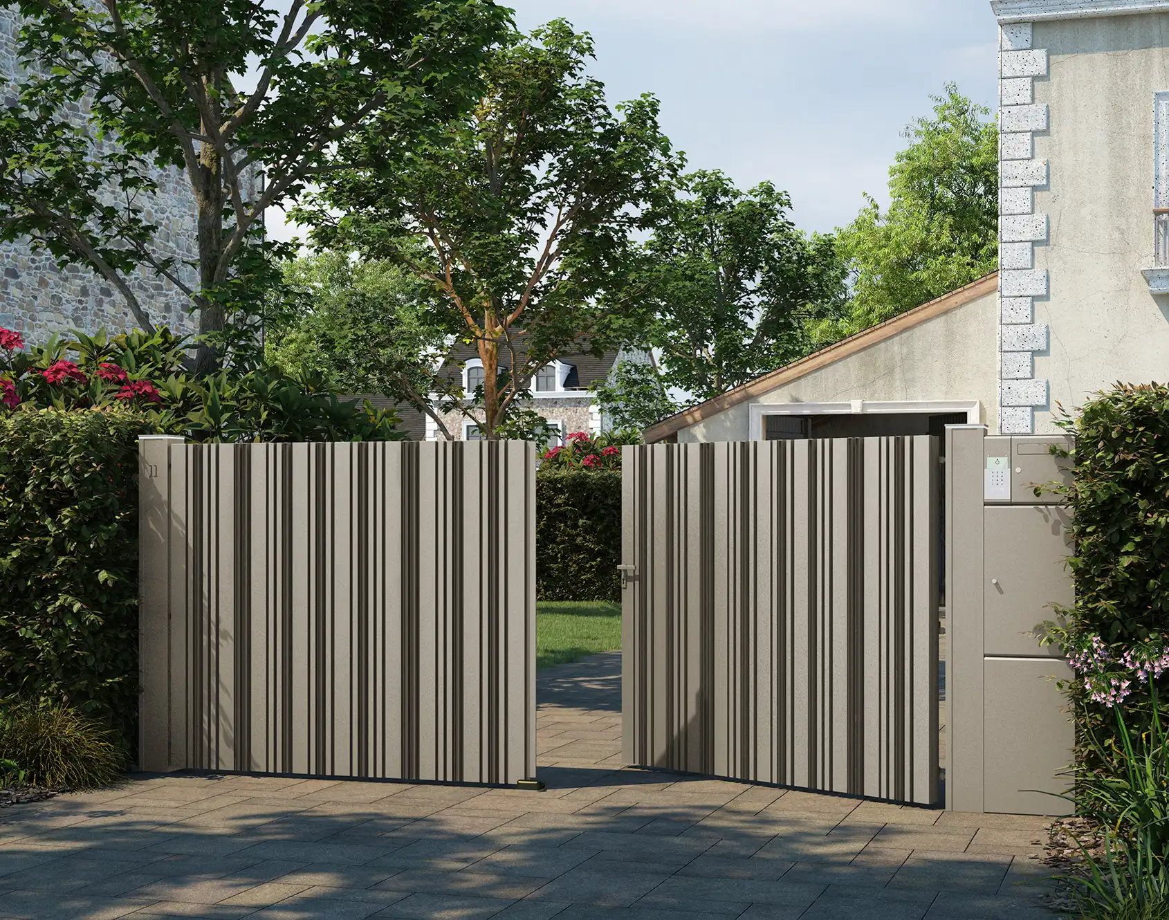 Portail coulissant aluminium Arenn - Kostum