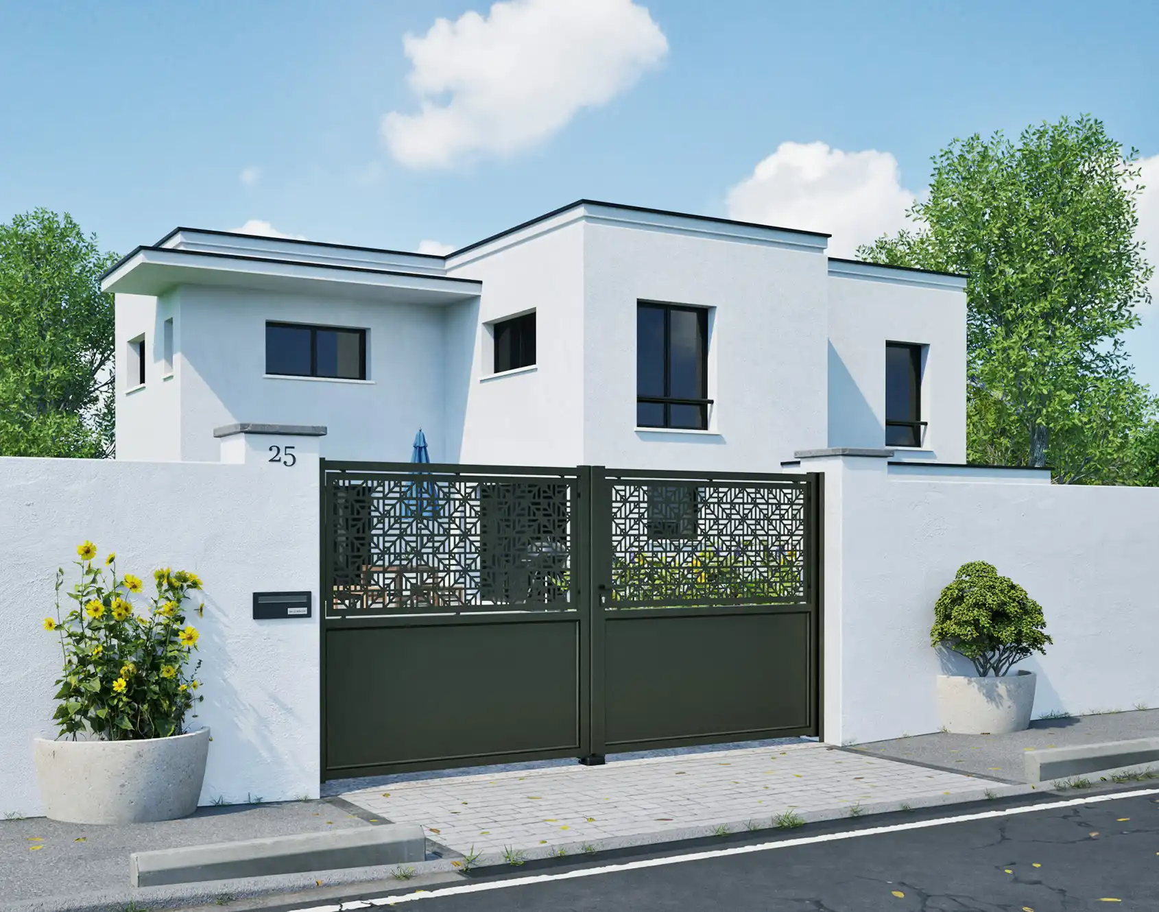 Portail battant aluminium Boest - Kostum