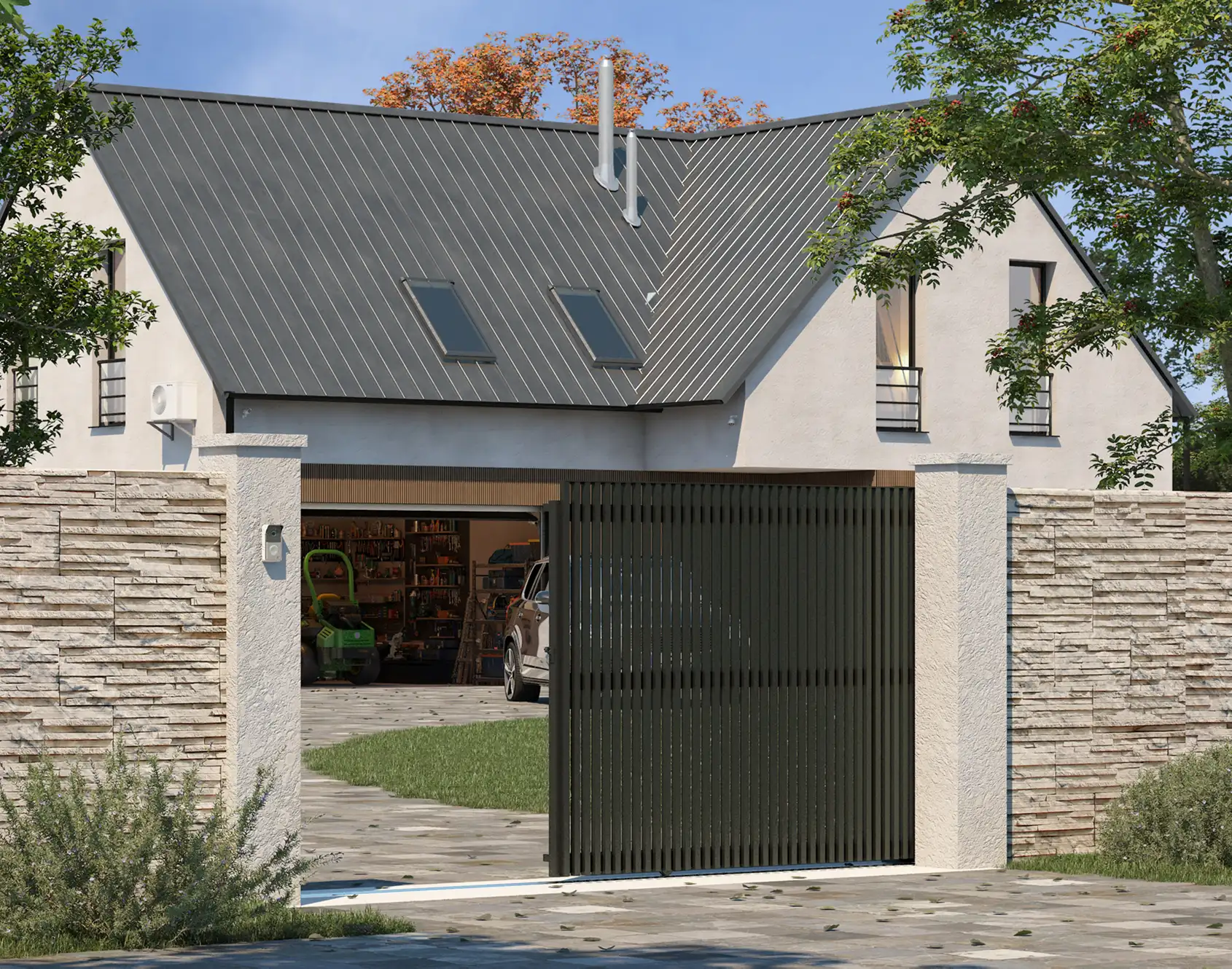 Portail coulissant aluminium Ganit - Kostum