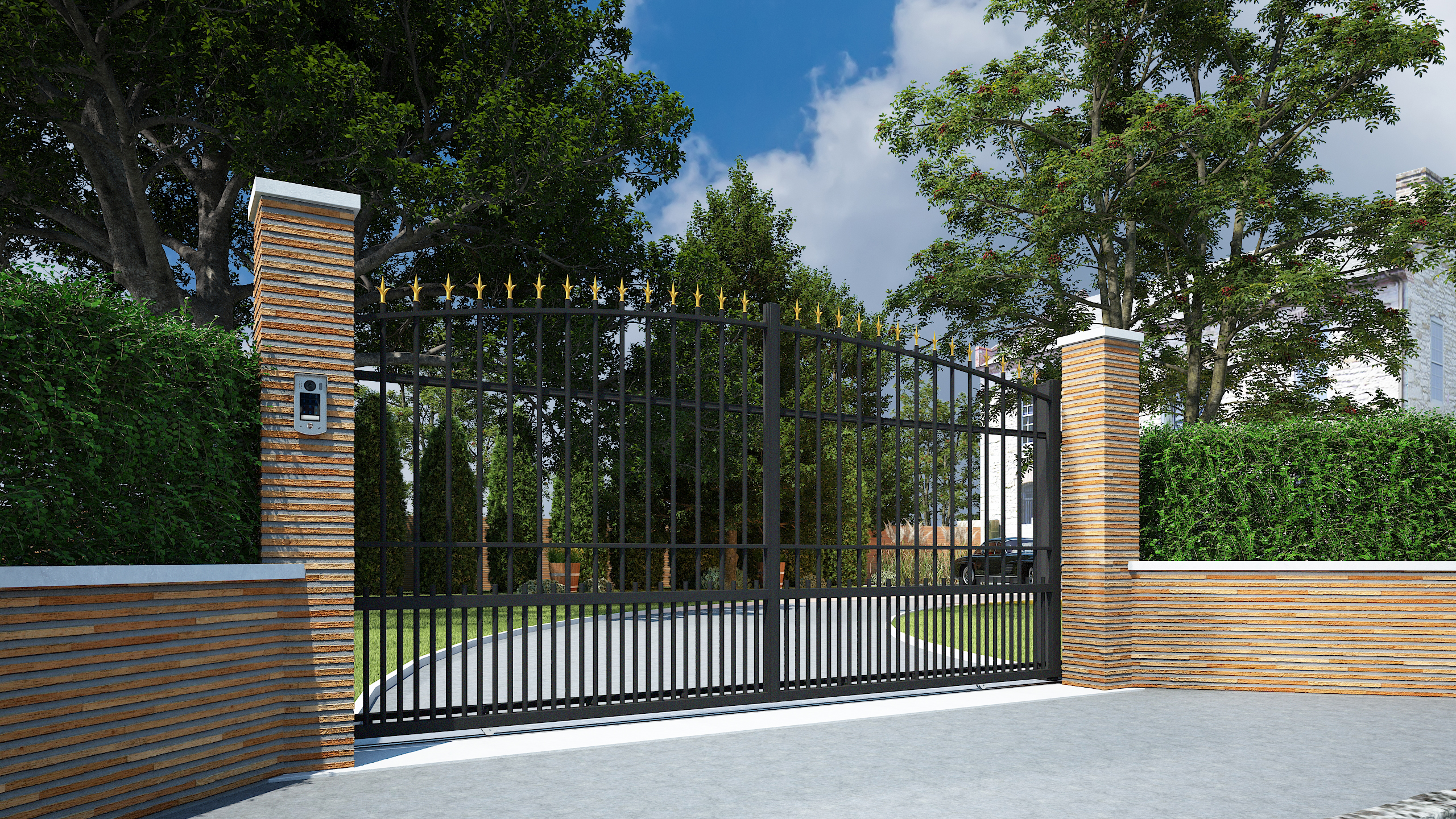 Portail aluminium coulissant Quimper par kostum fabrication spéciale
