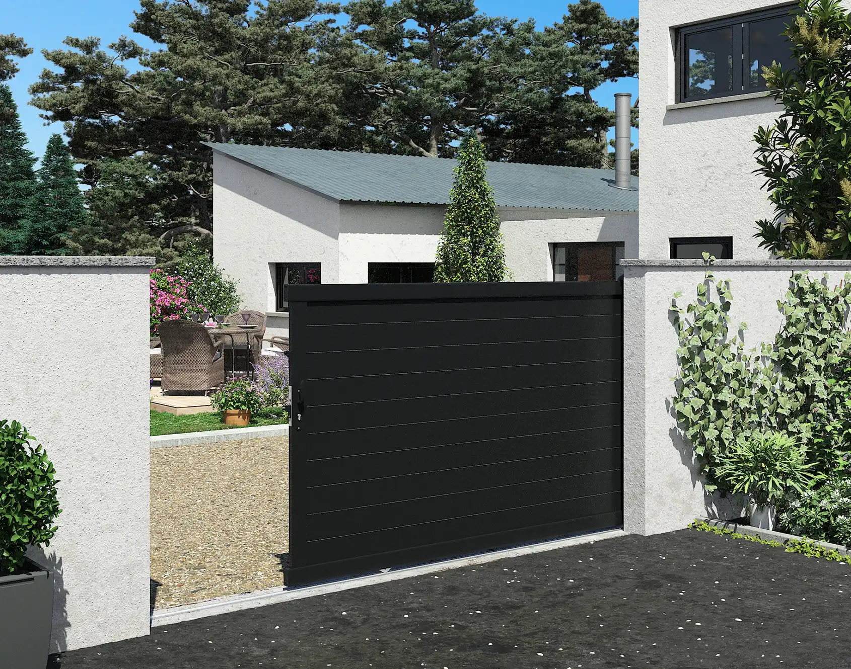 Portail coulissant aluminium Bravo - Céklo