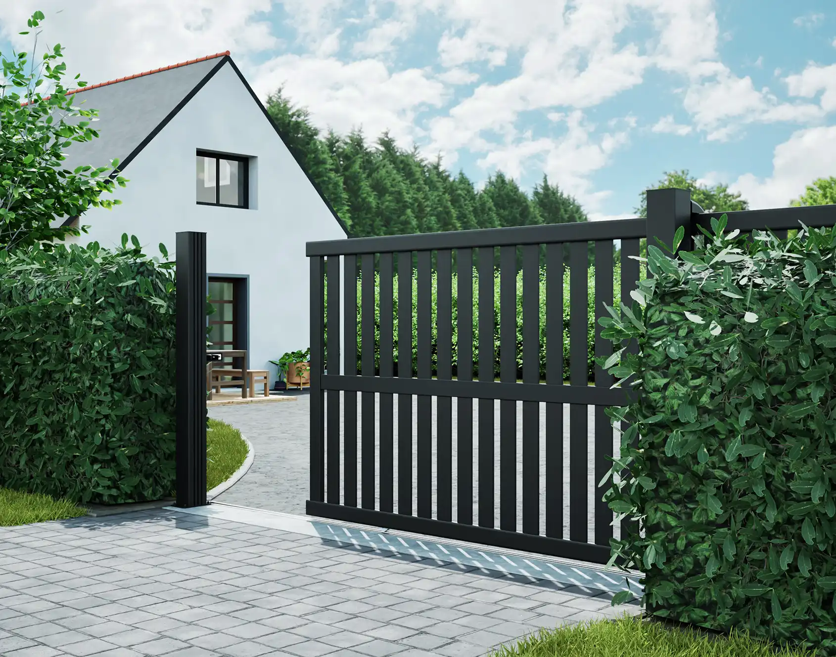 Portail coulissant aluminium Shako - Kostum