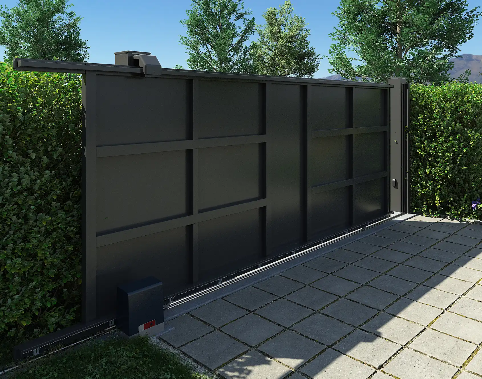 Portail battant aluminium Vali intérieur - Kostum