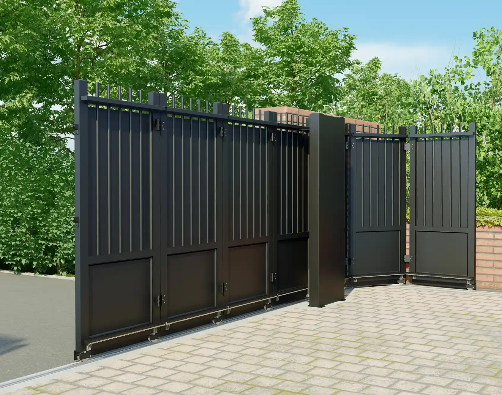 Portail sectionnel Pont-Aven aluminium - Kostum