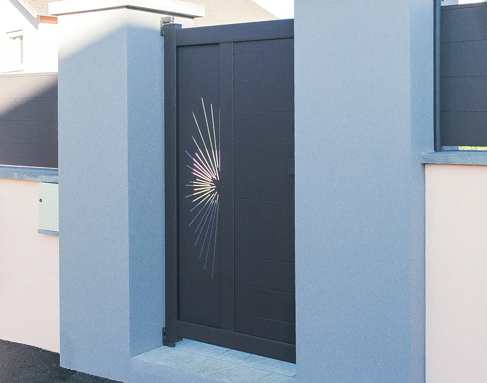 Portillon aluminium Janel décor Soran par kostum